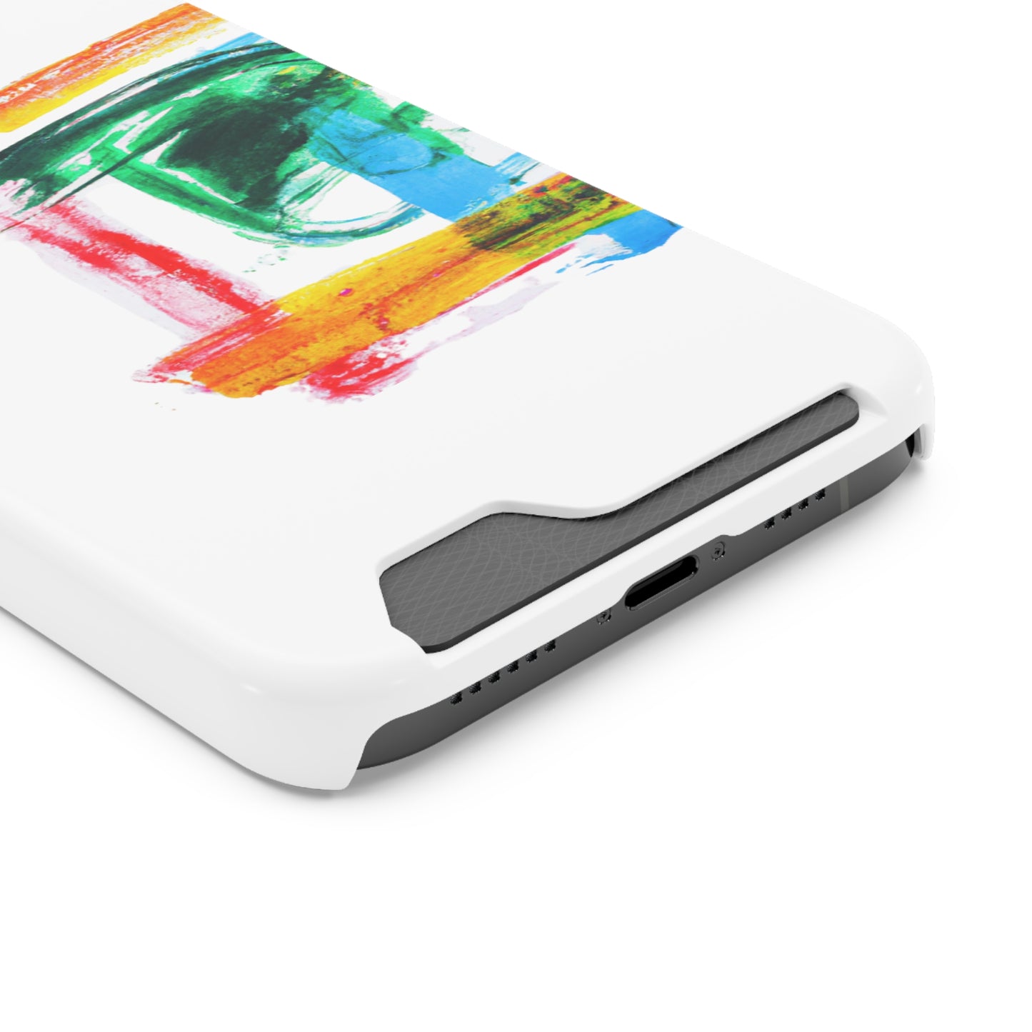 iPhone 13 and Samsung S21, S22 Cases with Card Holder Ft. Abstract Frame
