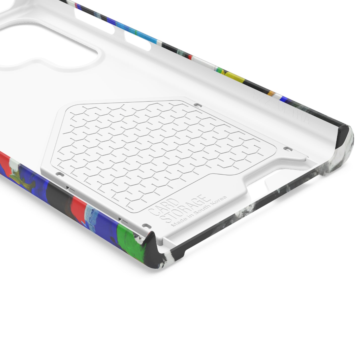 iPhone 13 and Samsung S21, S22 Cases with Card Holder Ft. Abstract Stripes
