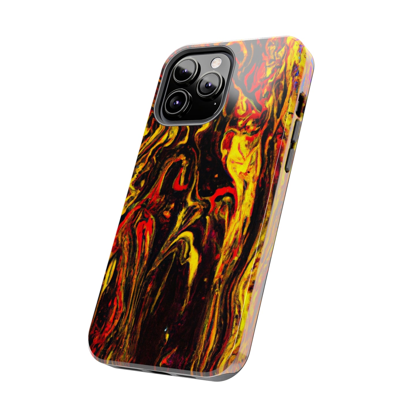 Tough Apple iPhone Case Ft. Abstract Black and Yellow