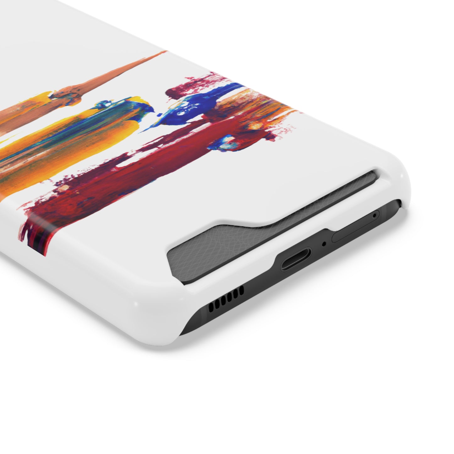 iPhone 13 and Samsung S21, S22 Cases with Card Holder Ft. Simple Strokes