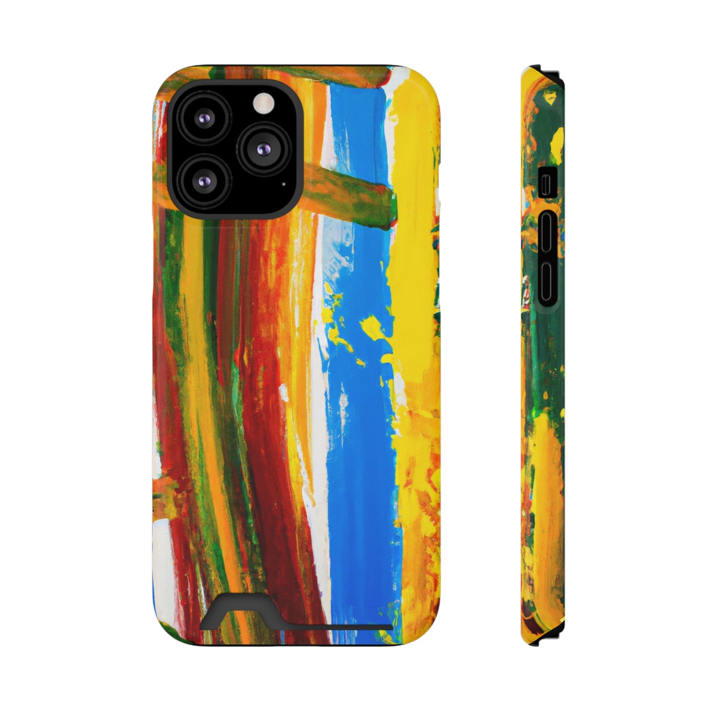 iPhone and Samsung Cases with Card Holder Ft. Abstract Boat