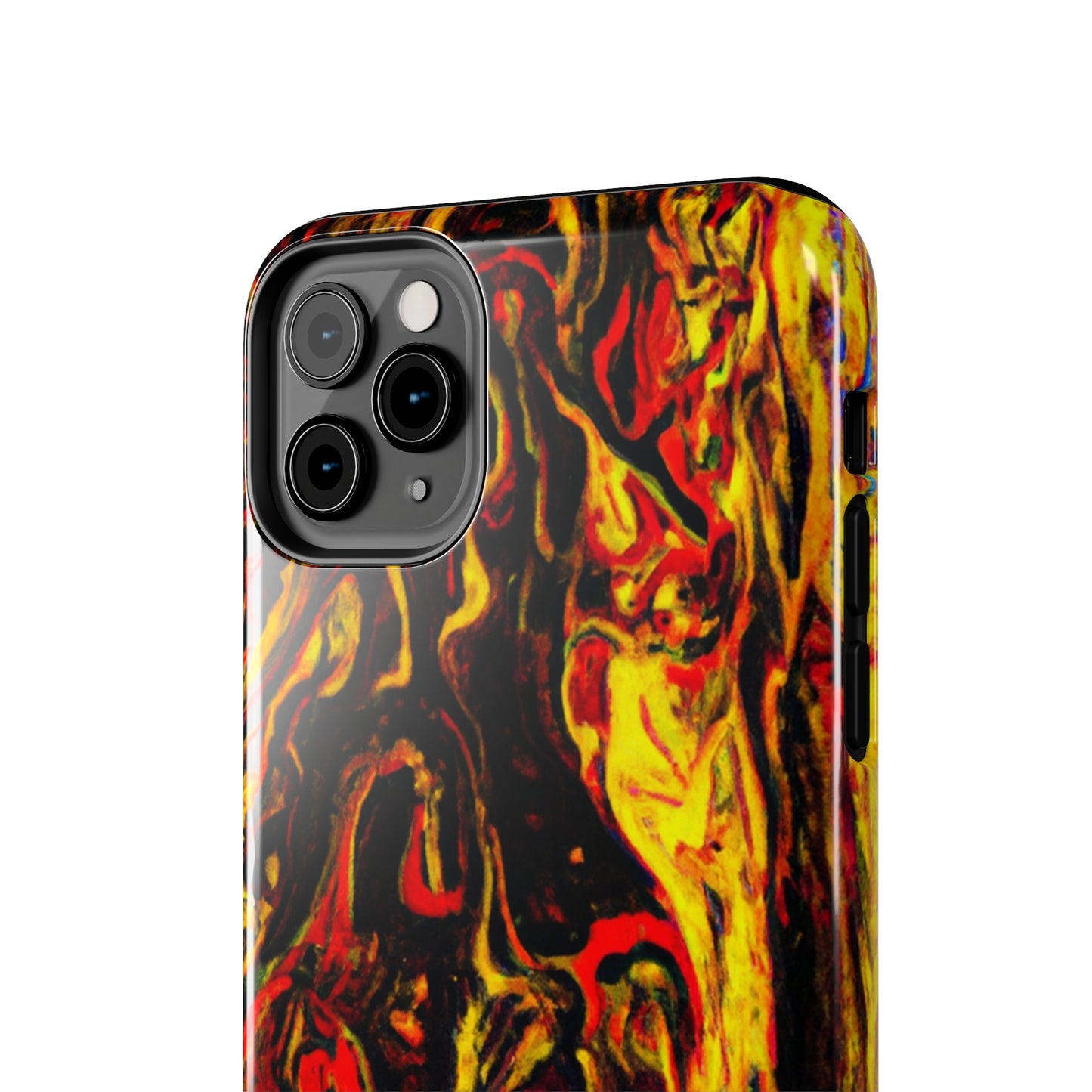 Tough Apple iPhone Case Ft. Abstract Black and Yellow