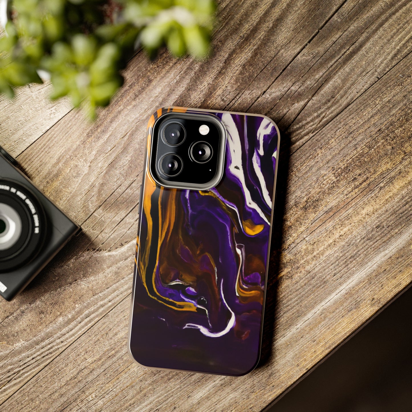 Tough Case-Mate iPhone Case Ft. Purple Tiger Stripes