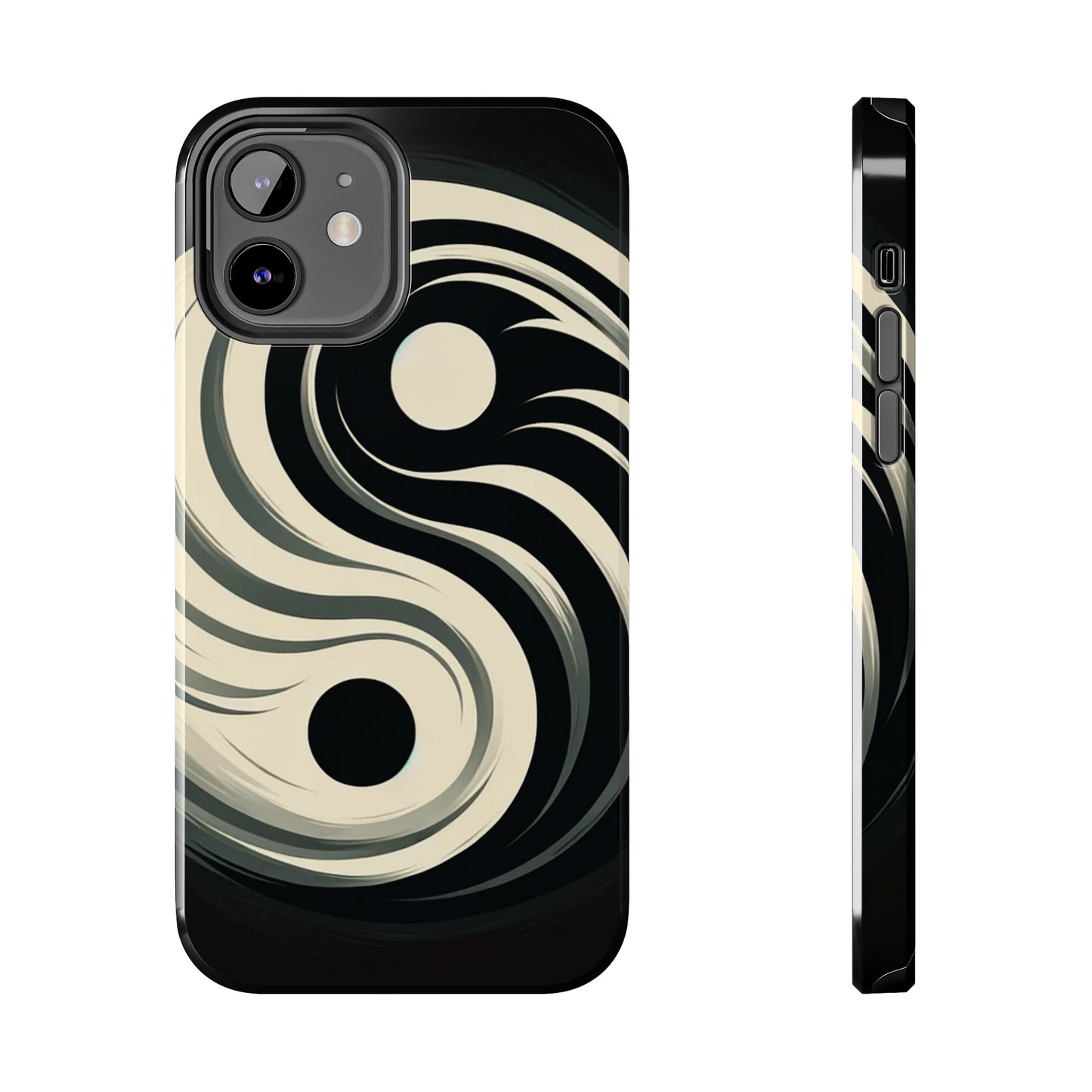 ToughDrop Apple iPhone Case Ft. Monotone Yin Yang