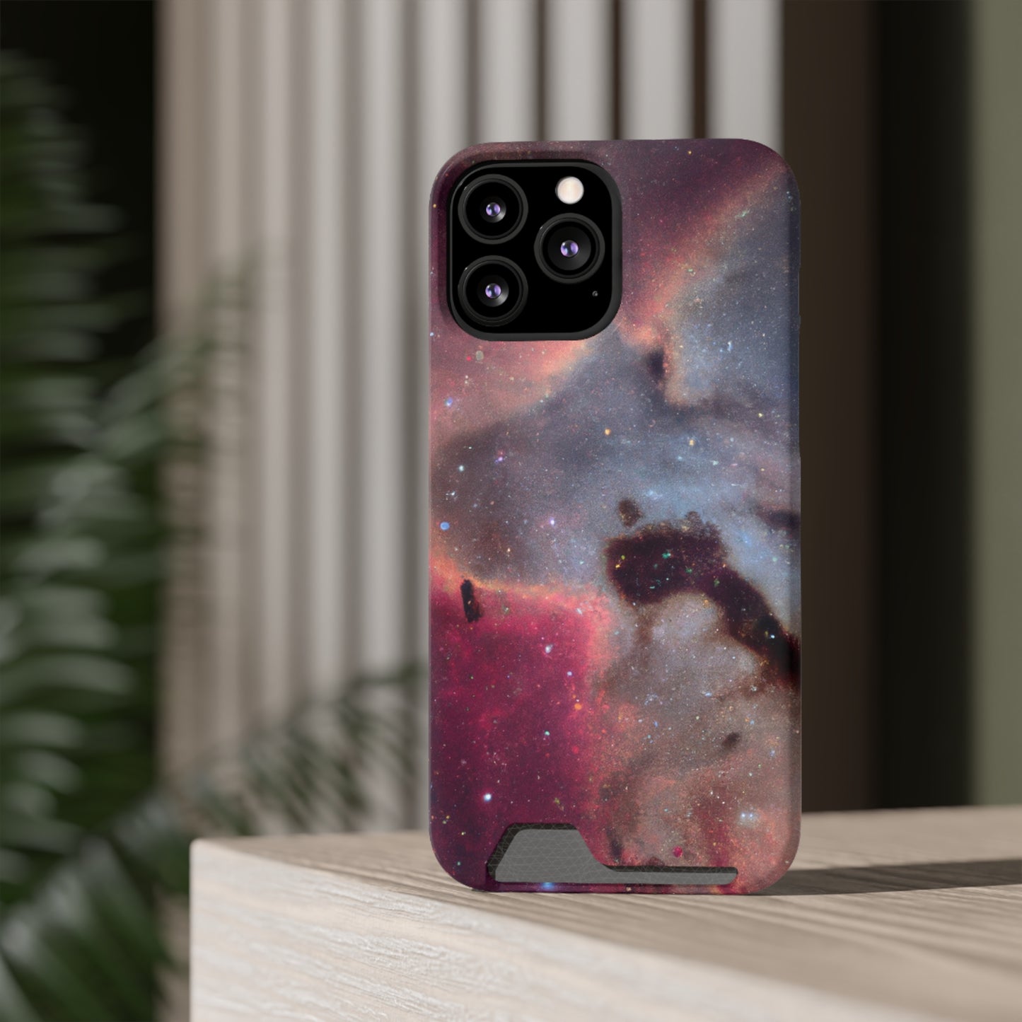 iPhone 13 and Samsung S21, S22 Cases with Card Holder Ft. Nebula