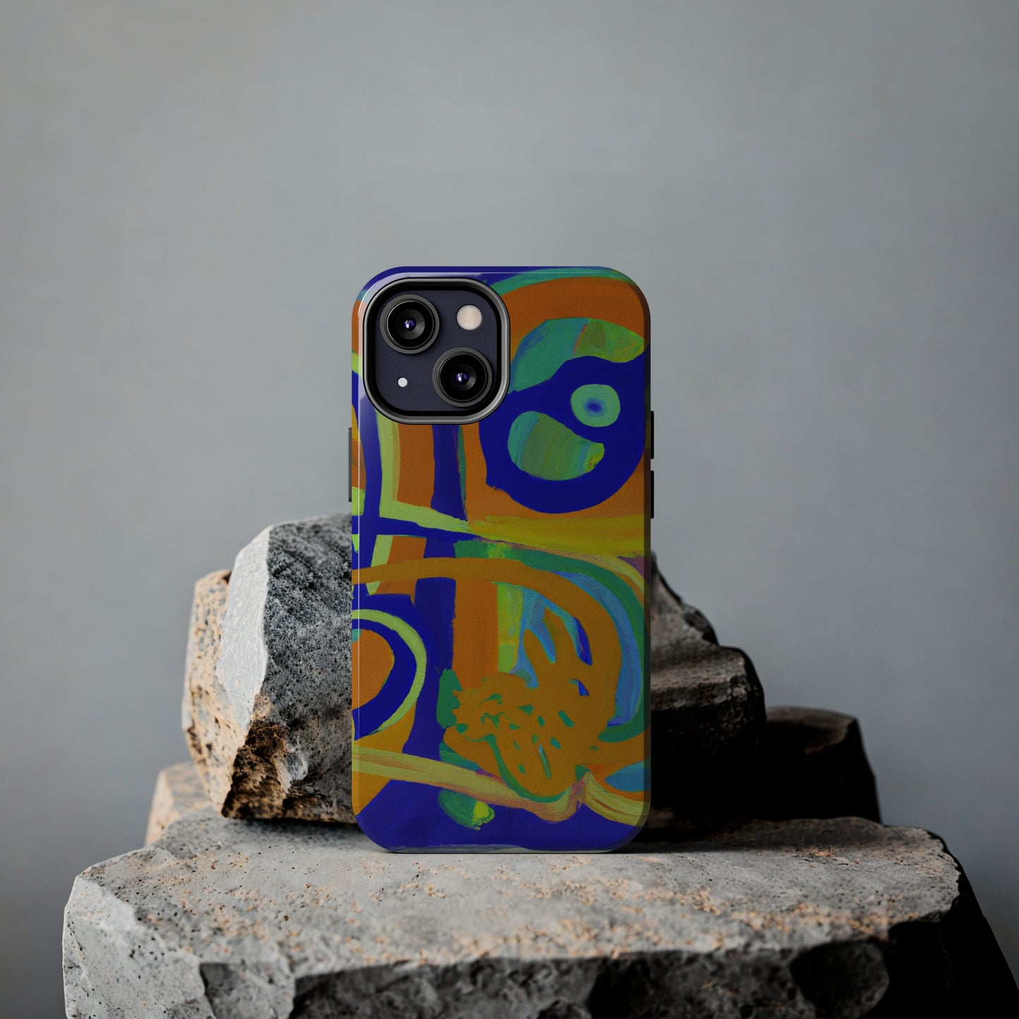 Tough Case-Mate iPhone Case Ft. Blue Orange Curves