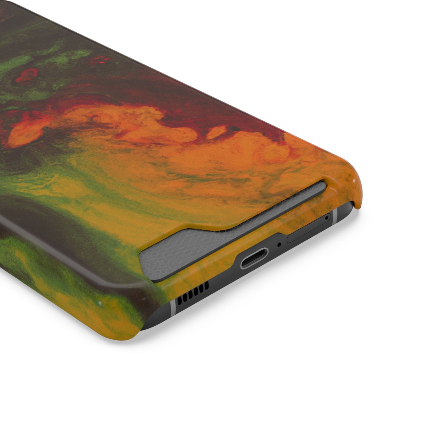iPhone 13 and Samsung S21, S22 Cases with Card Holder Ft. Abstract Gas Giant