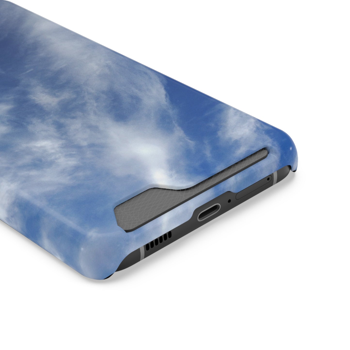 iPhone 13 and Samsung S21, S22 Cases with Card Holder Ft. Clouds