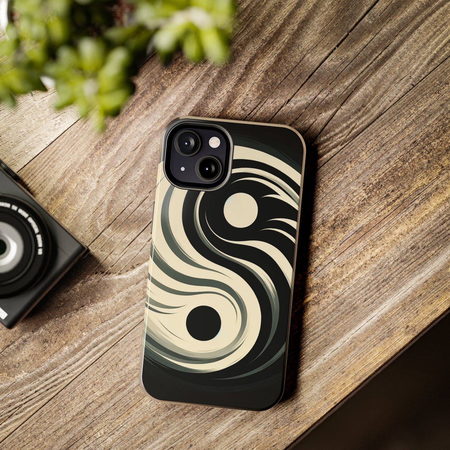 ToughDrop Apple iPhone Case Ft. Monotone Yin Yang
