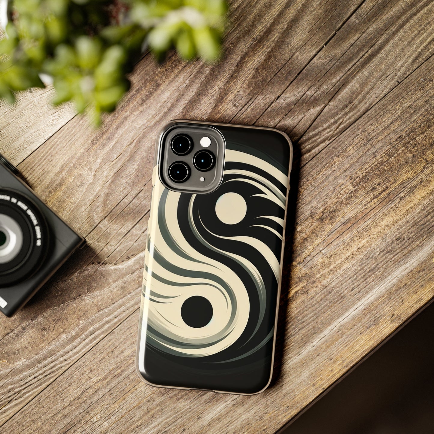 ToughDrop Apple iPhone Case Ft. Monotone Yin Yang