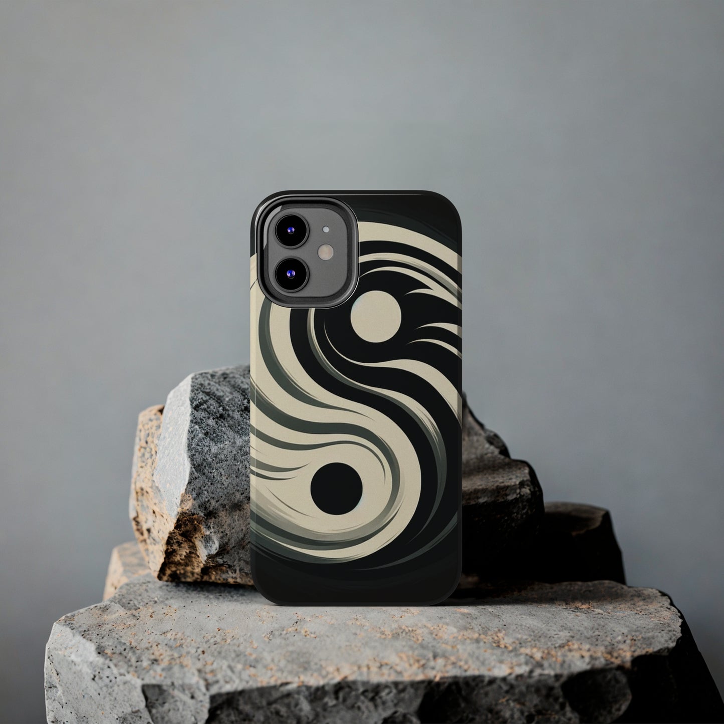 ToughDrop Apple iPhone Case Ft. Monotone Yin Yang