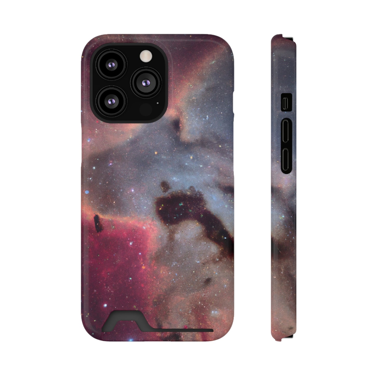 iPhone 13 and Samsung S21, S22 Cases with Card Holder Ft. Nebula