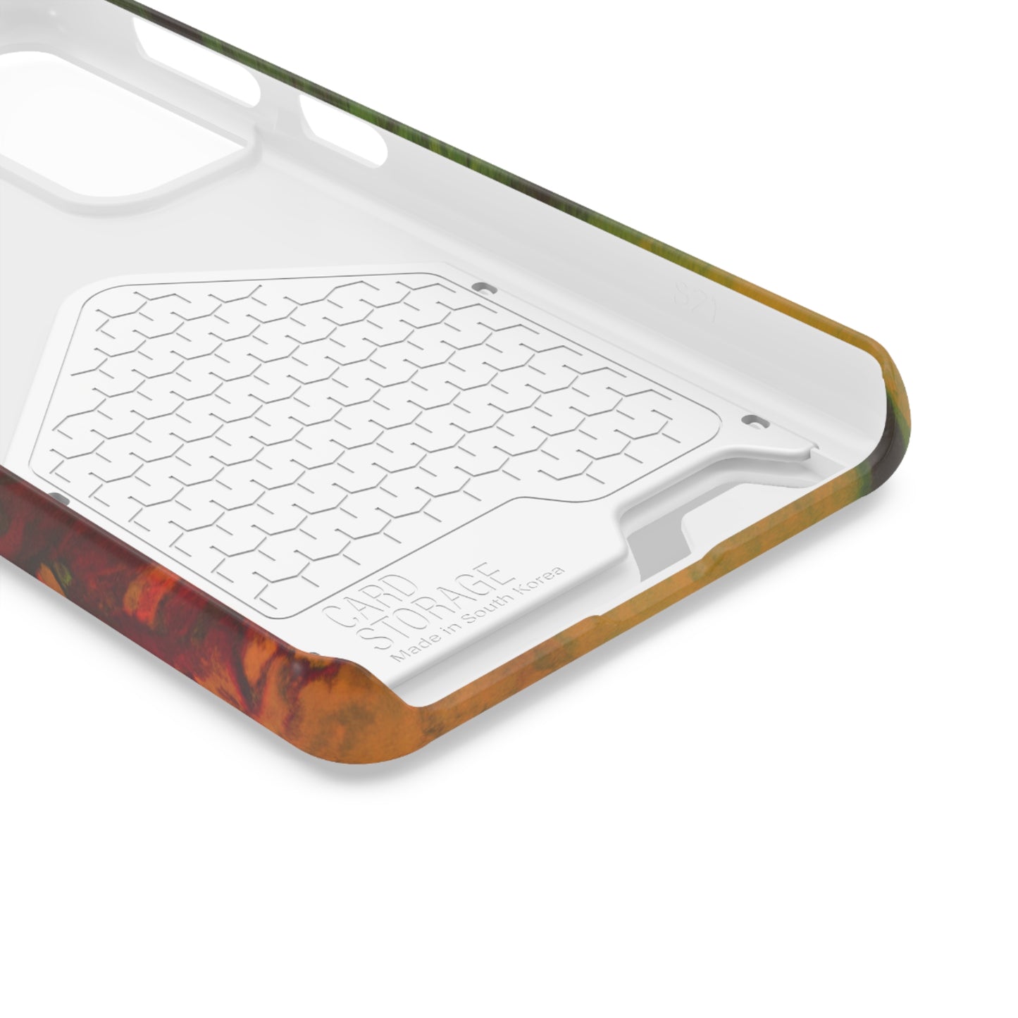 iPhone 13 and Samsung S21, S22 Cases with Card Holder Ft. Abstract Gas Giant