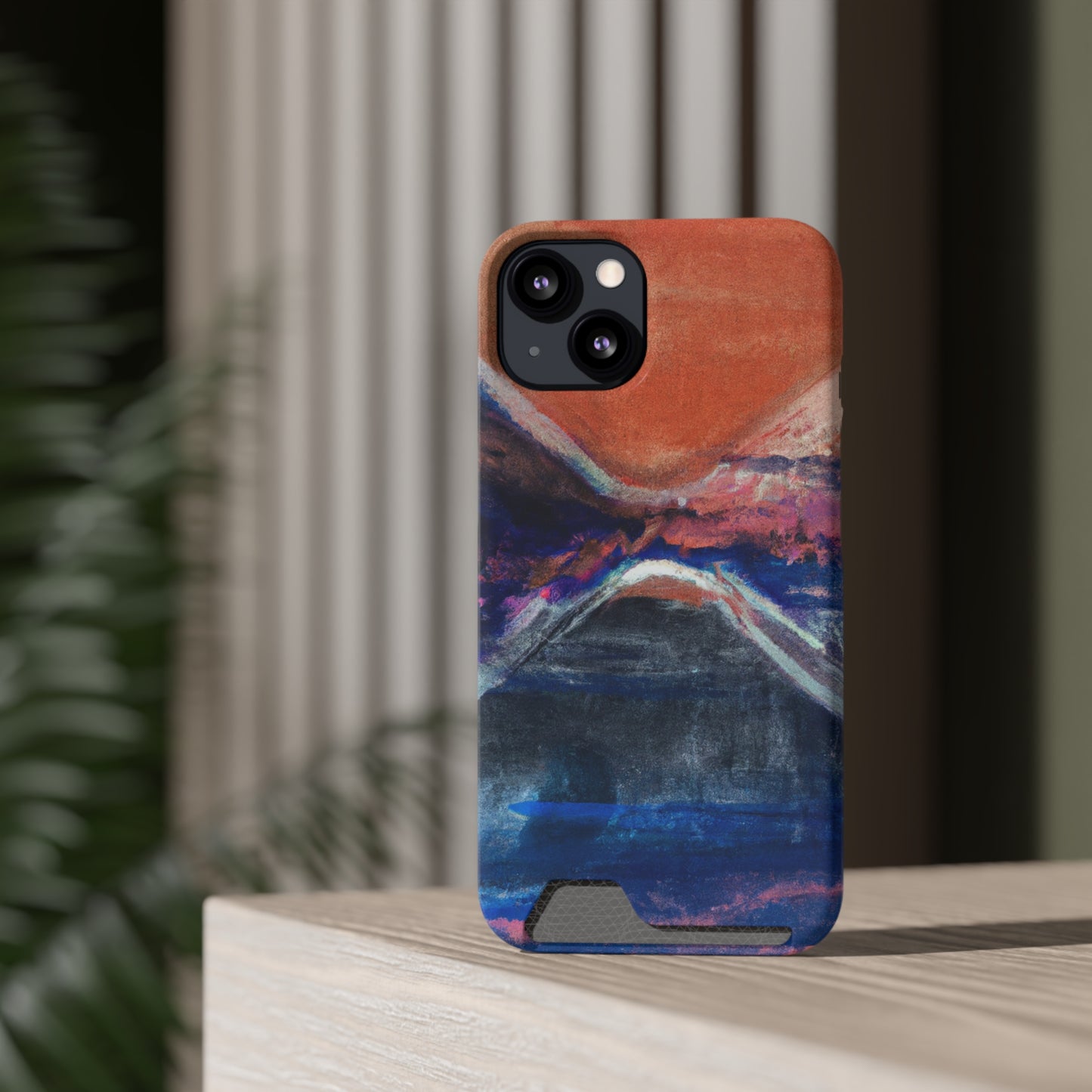 iPhone 13 and Samsung S21, S22 Cases with Card Holder Ft. XRP Sunset