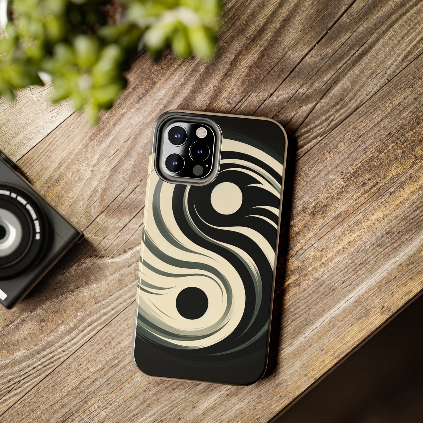ToughDrop Apple iPhone Case Ft. Monotone Yin Yang