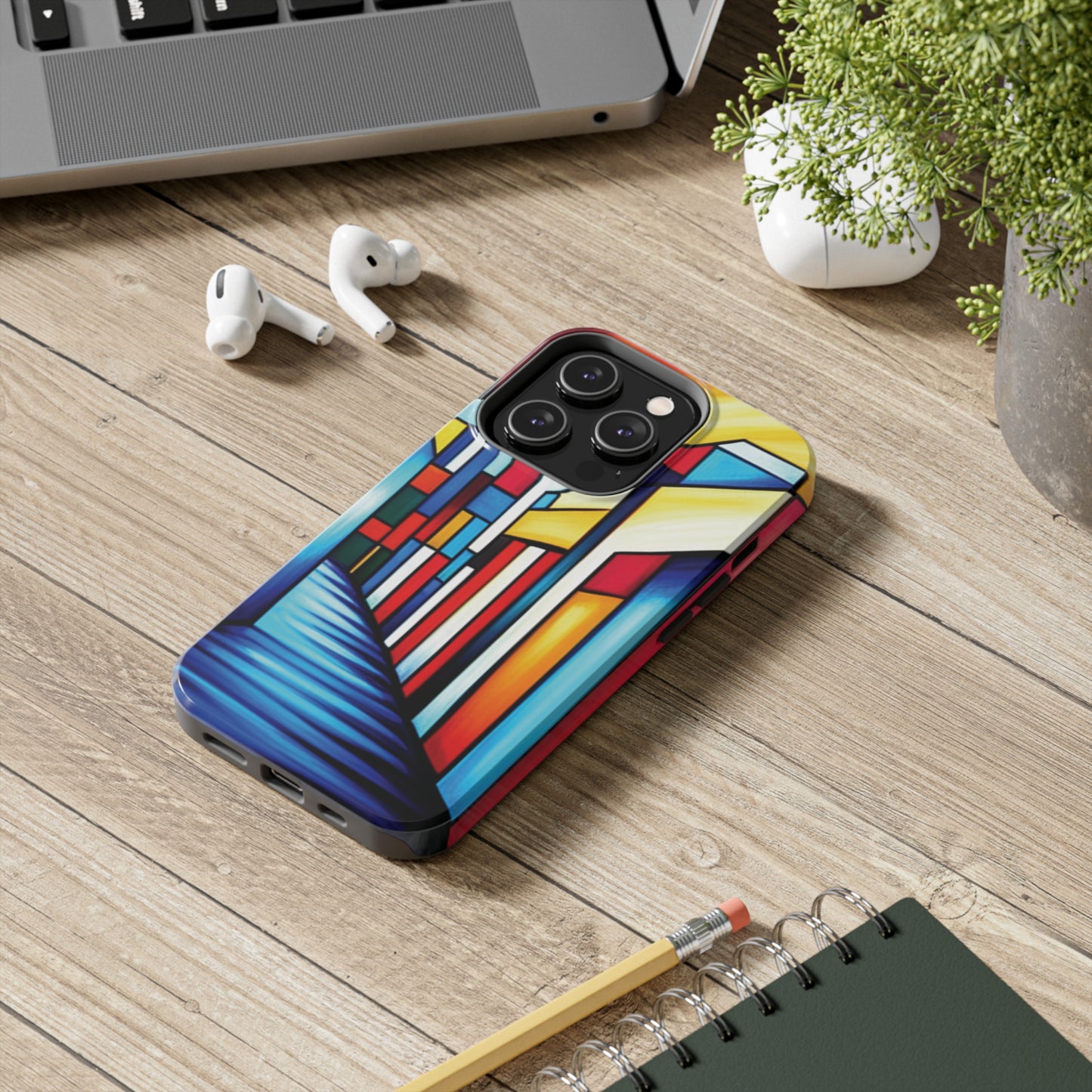 ToughDrop Apple iPhone Case Ft. Colorful Geometric Abstract Art