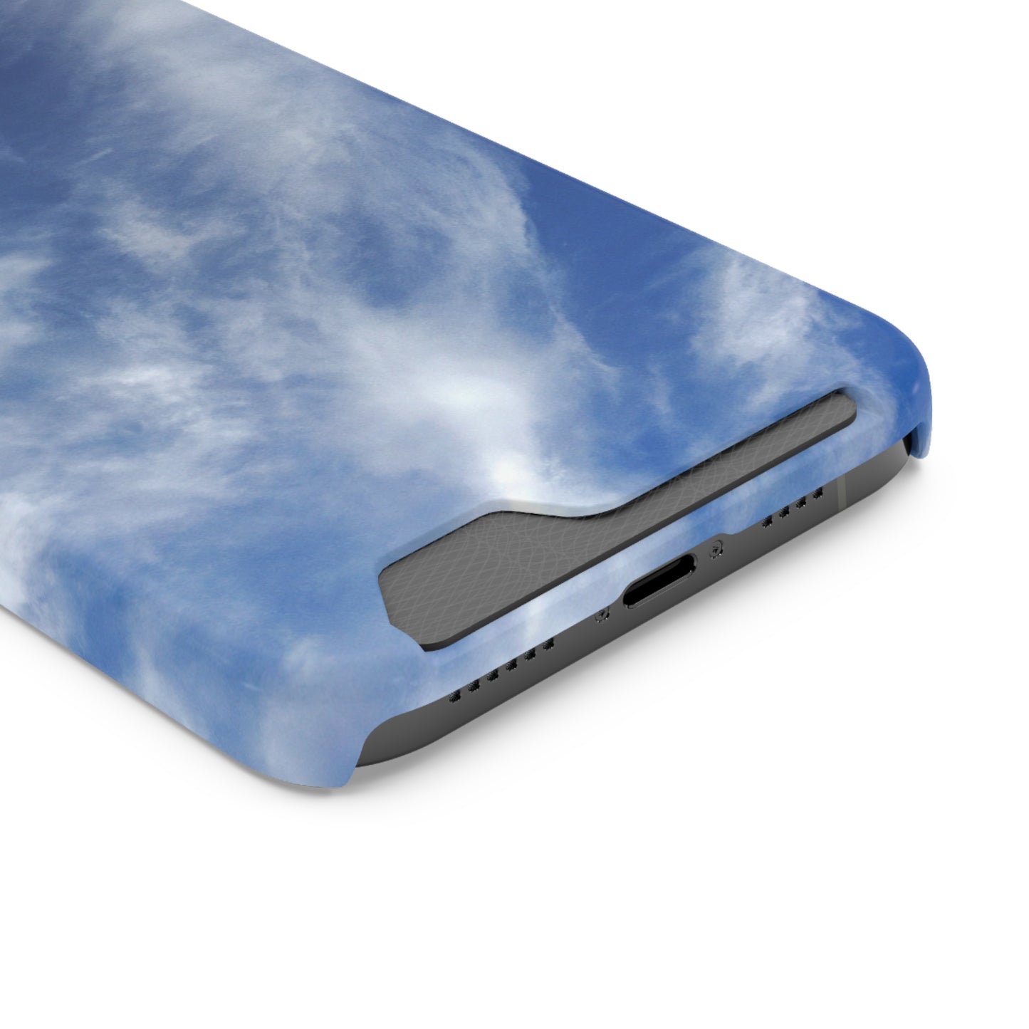 iPhone 13 and Samsung S21, S22 Cases with Card Holder Ft. Clouds
