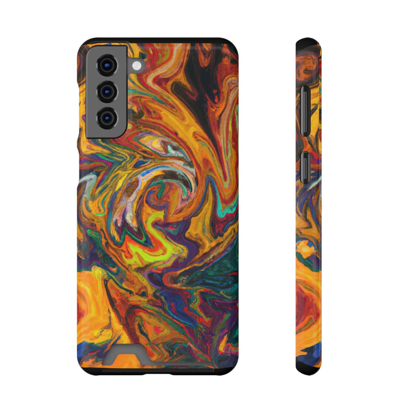 iPhone and Samsung Cases with Card Holder Ft. Abstract Spin