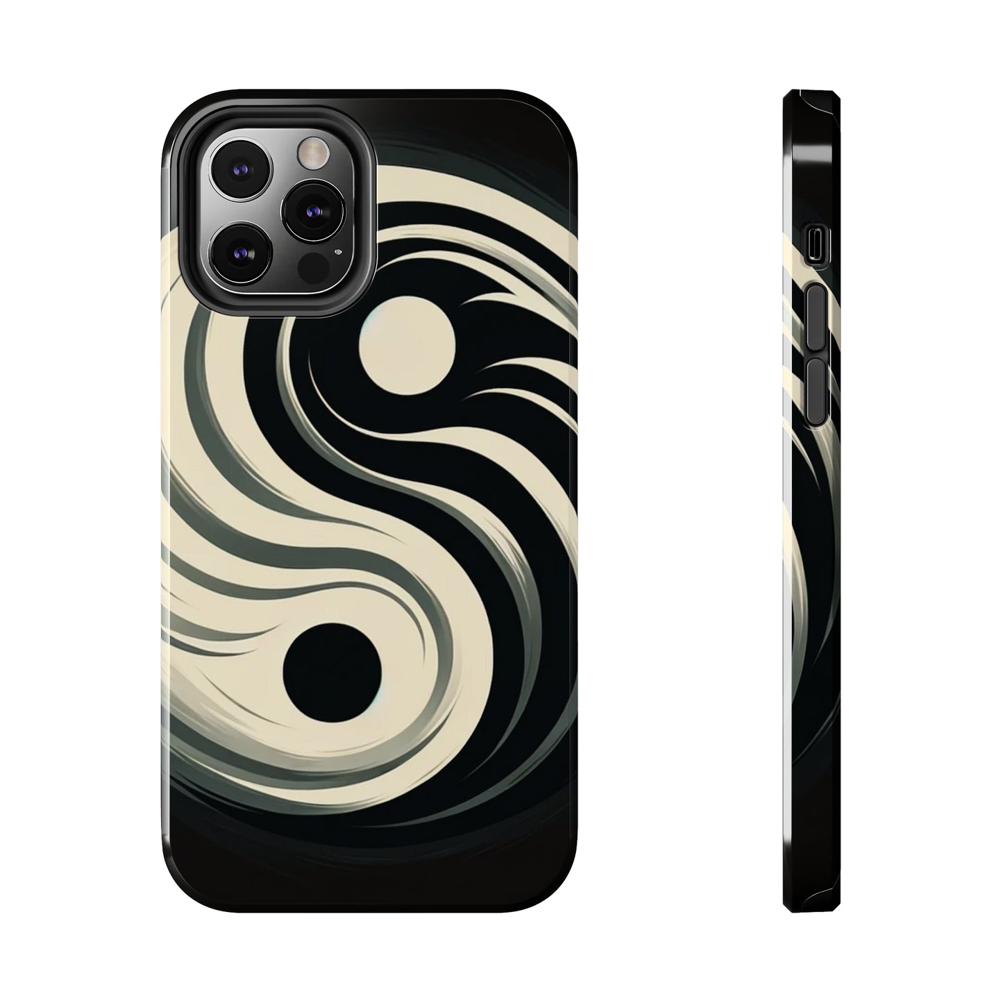 ToughDrop Apple iPhone Case Ft. Monotone Yin Yang