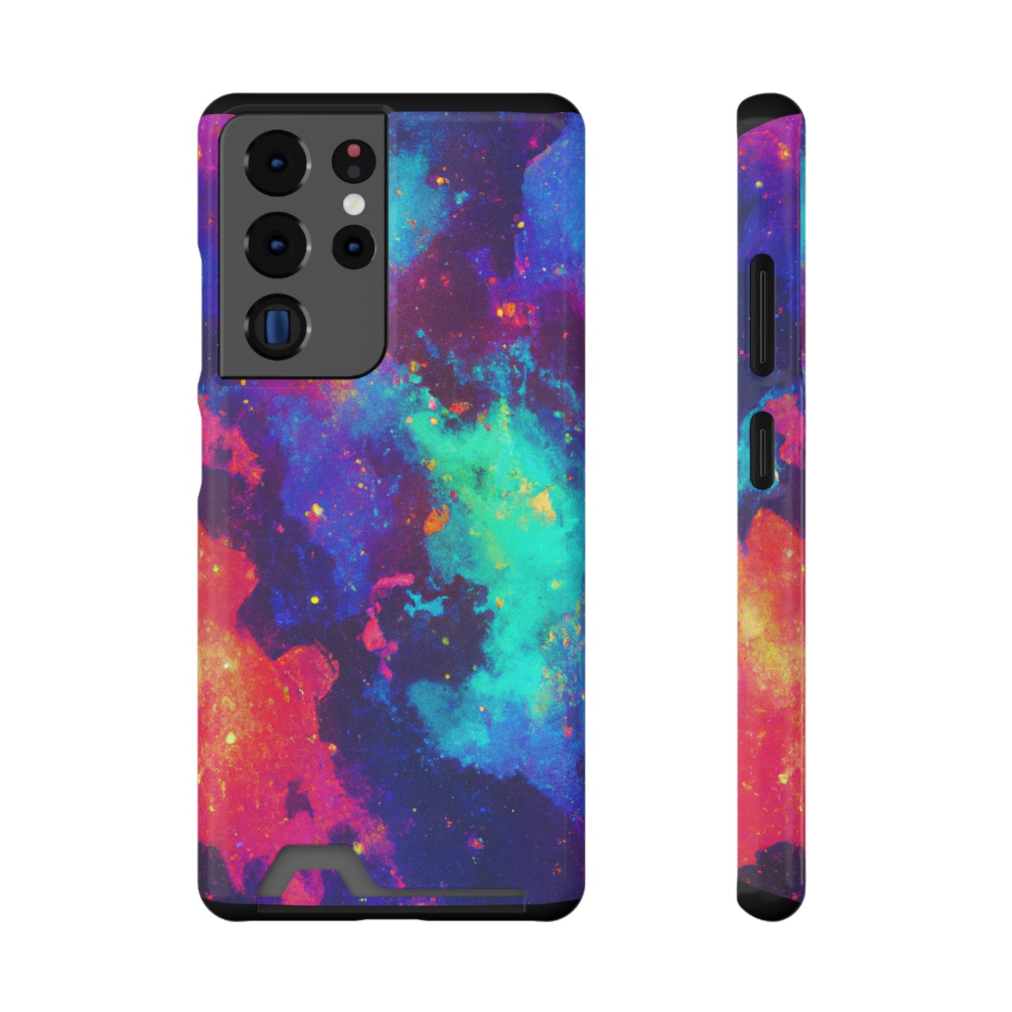 iPhone and Samsung Cases with Card Holder Ft. Abstract Space