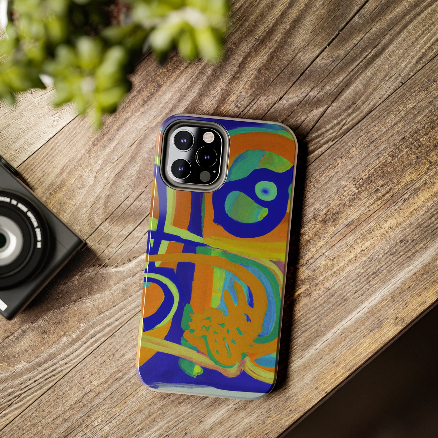 Tough Case-Mate iPhone Case Ft. Blue Orange Curves