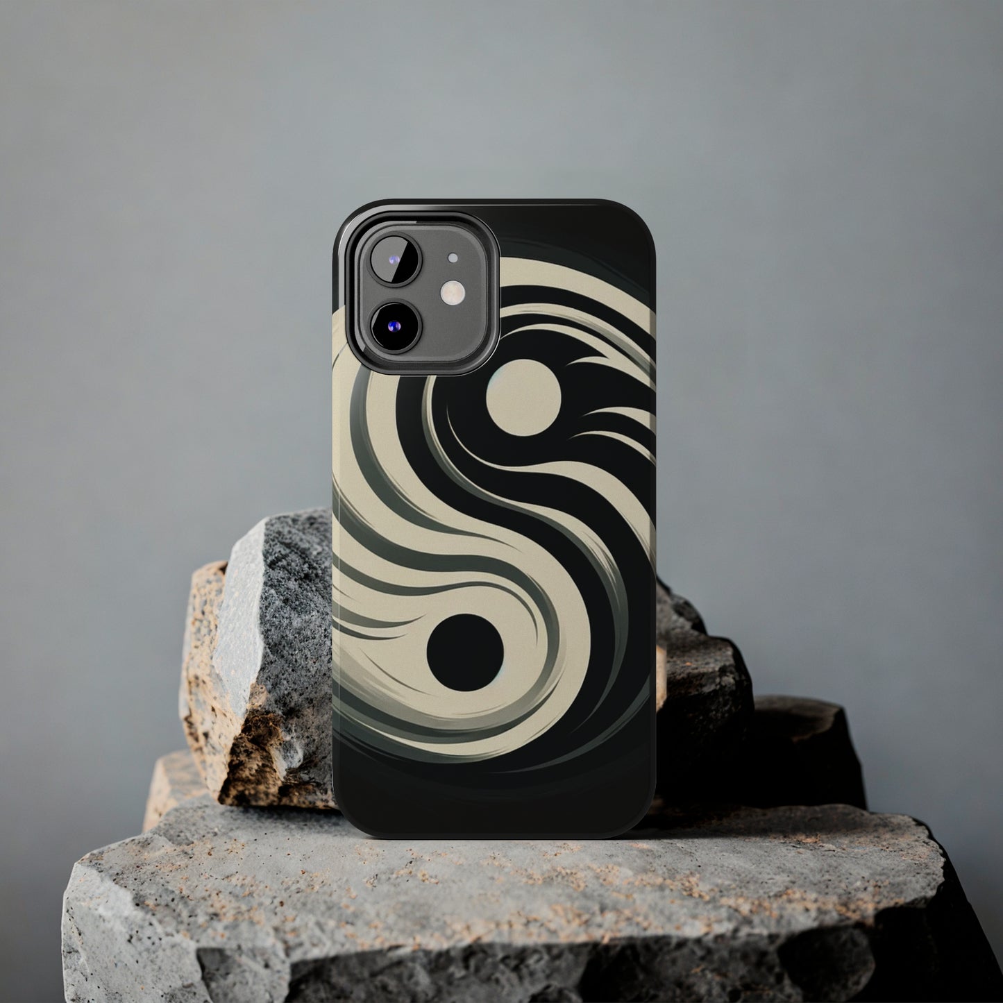 ToughDrop Apple iPhone Case Ft. Monotone Yin Yang