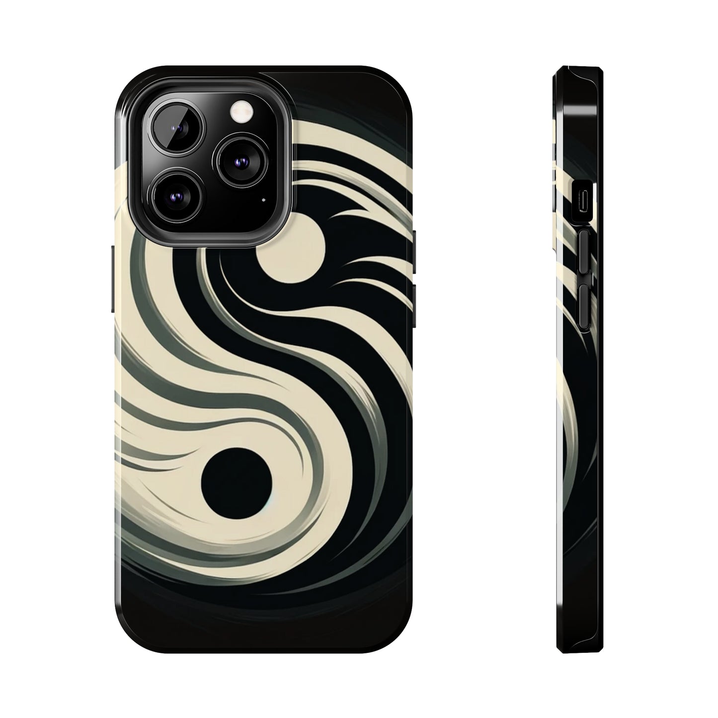 ToughDrop Apple iPhone Case Ft. Monotone Yin Yang