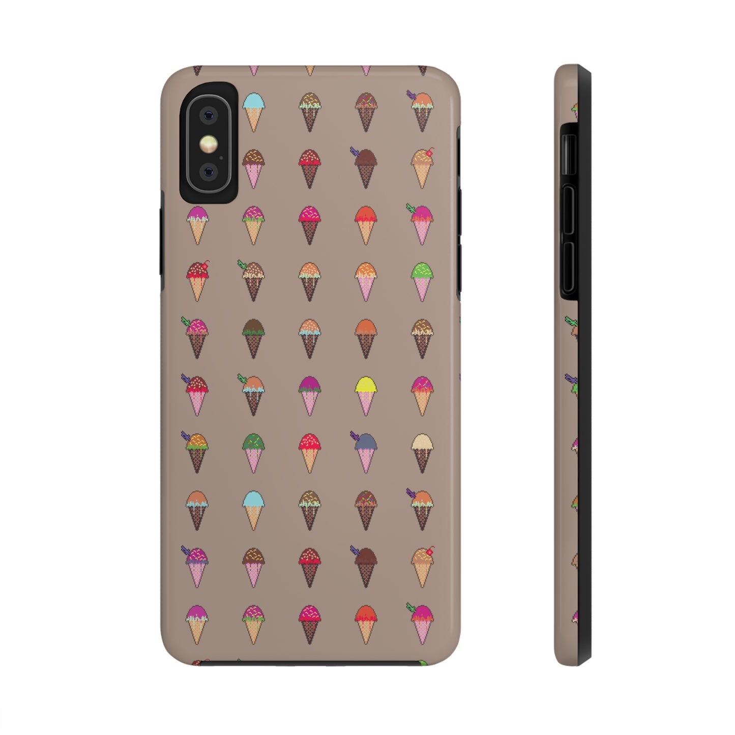 Tough Apple iPhone Case Ft. Pixel Ice Cream Cones