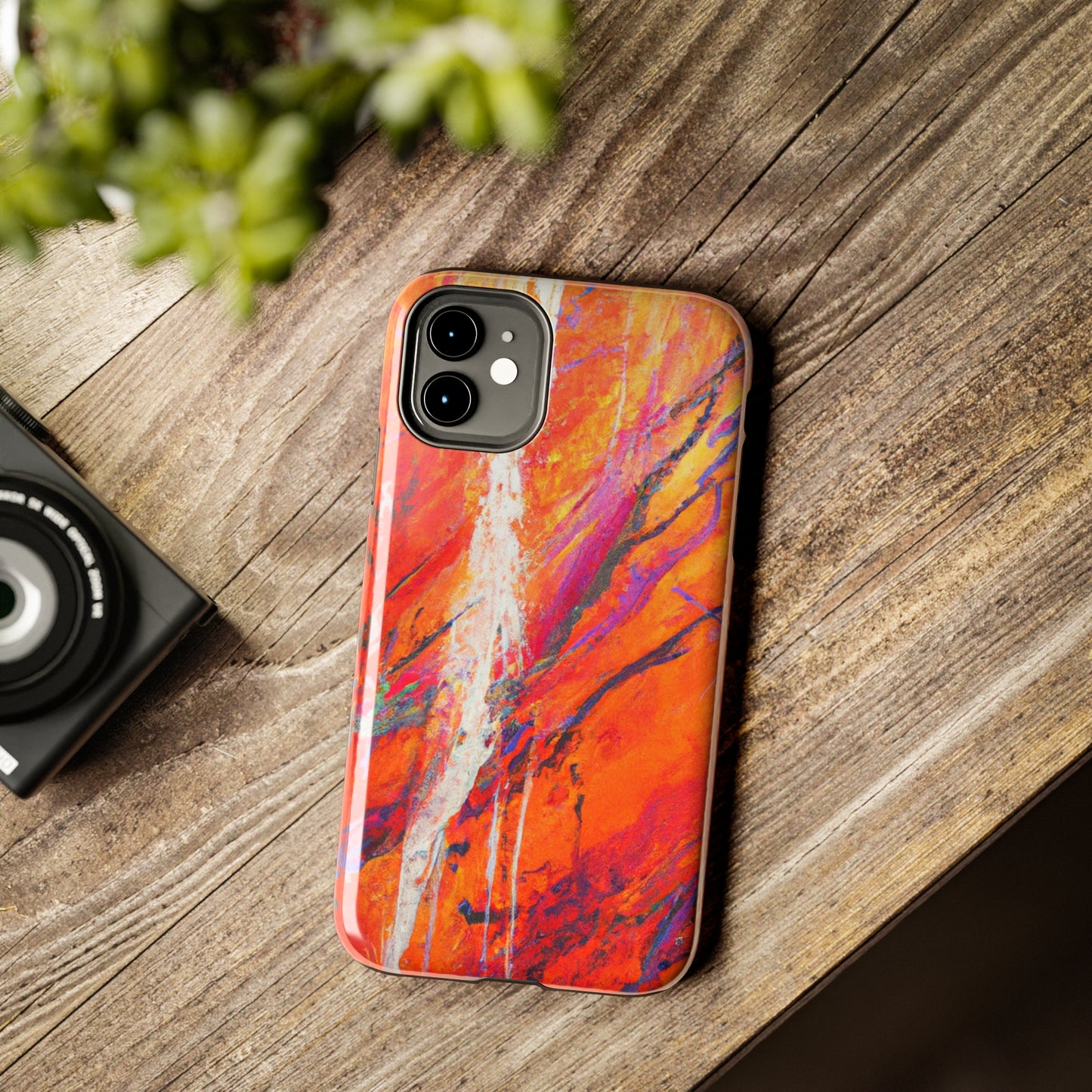 Tough Apple iPhone Cases Ft. Abstract Halloween Forest