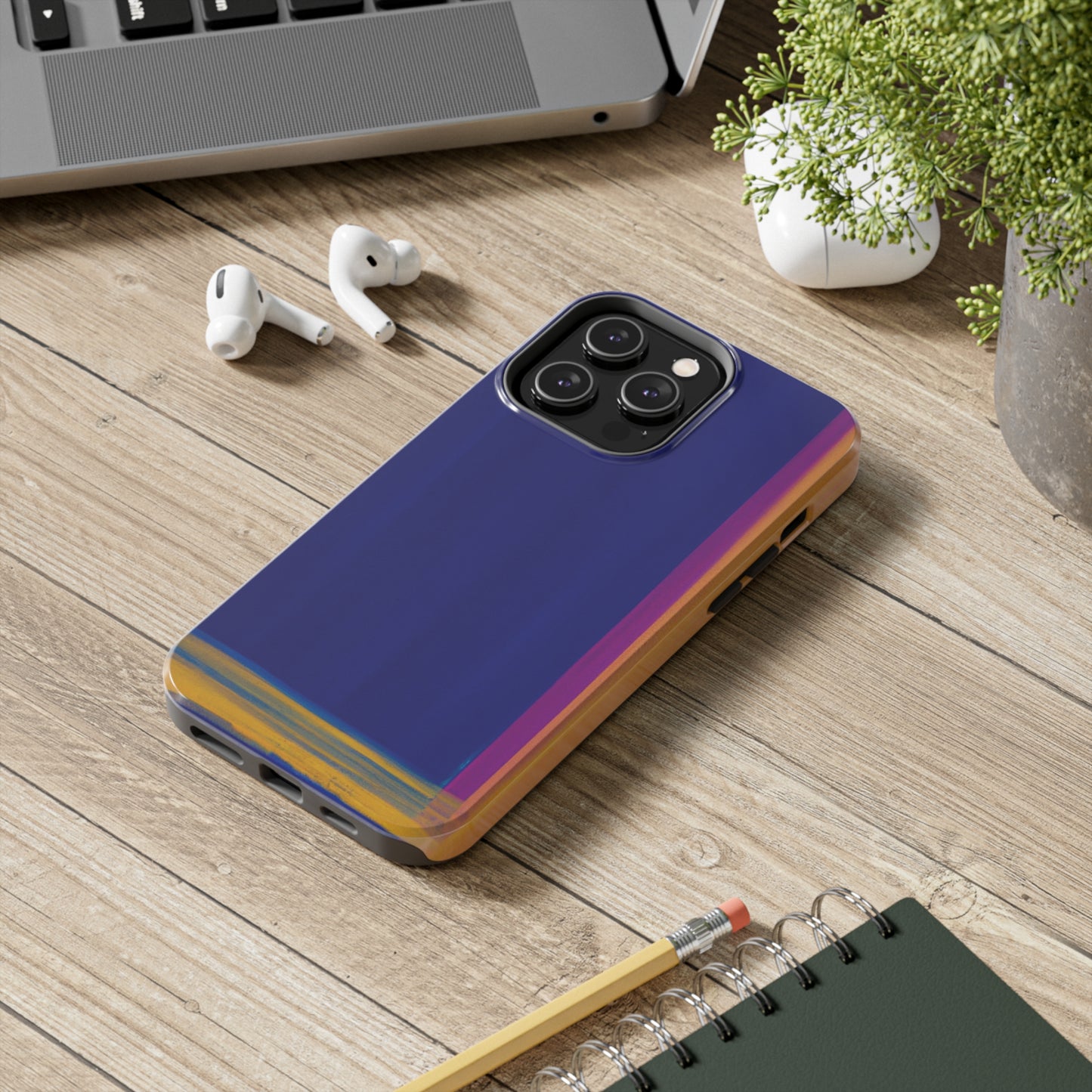 Strong Apple iPhone Case Ft. Minimal Framed Blue