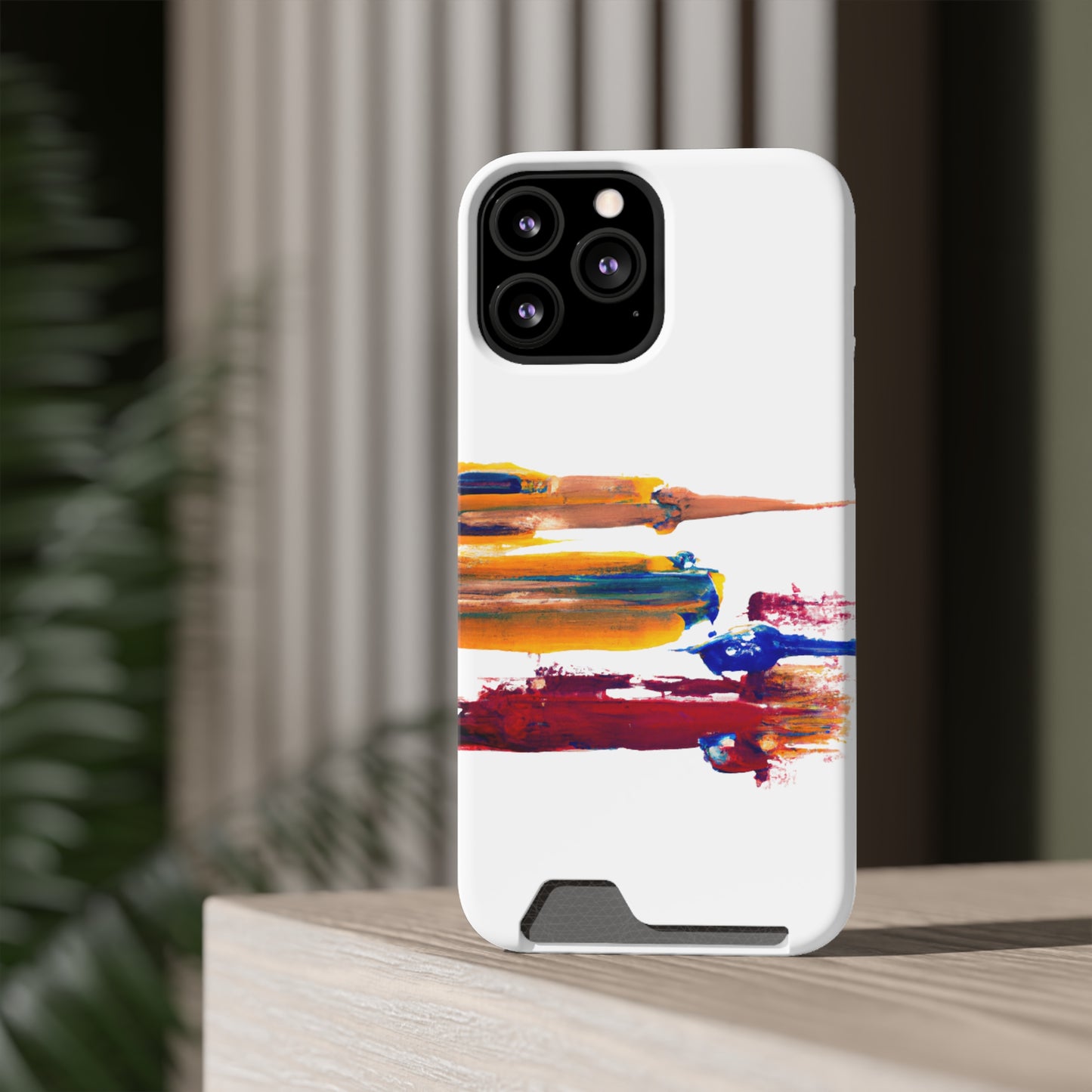 iPhone 13 and Samsung S21, S22 Cases with Card Holder Ft. Simple Strokes
