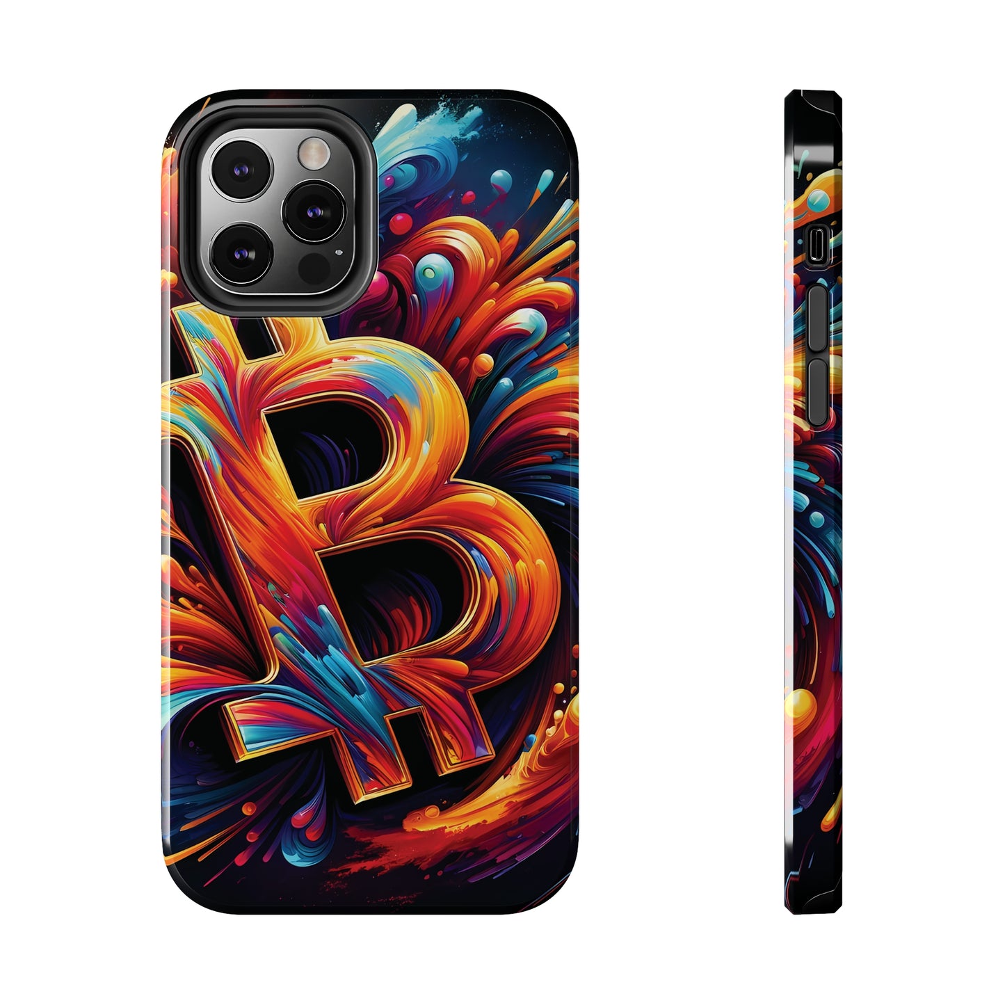 ToughDrop Apple iPhone Case Ft. Bitcoin Symbol Abstract