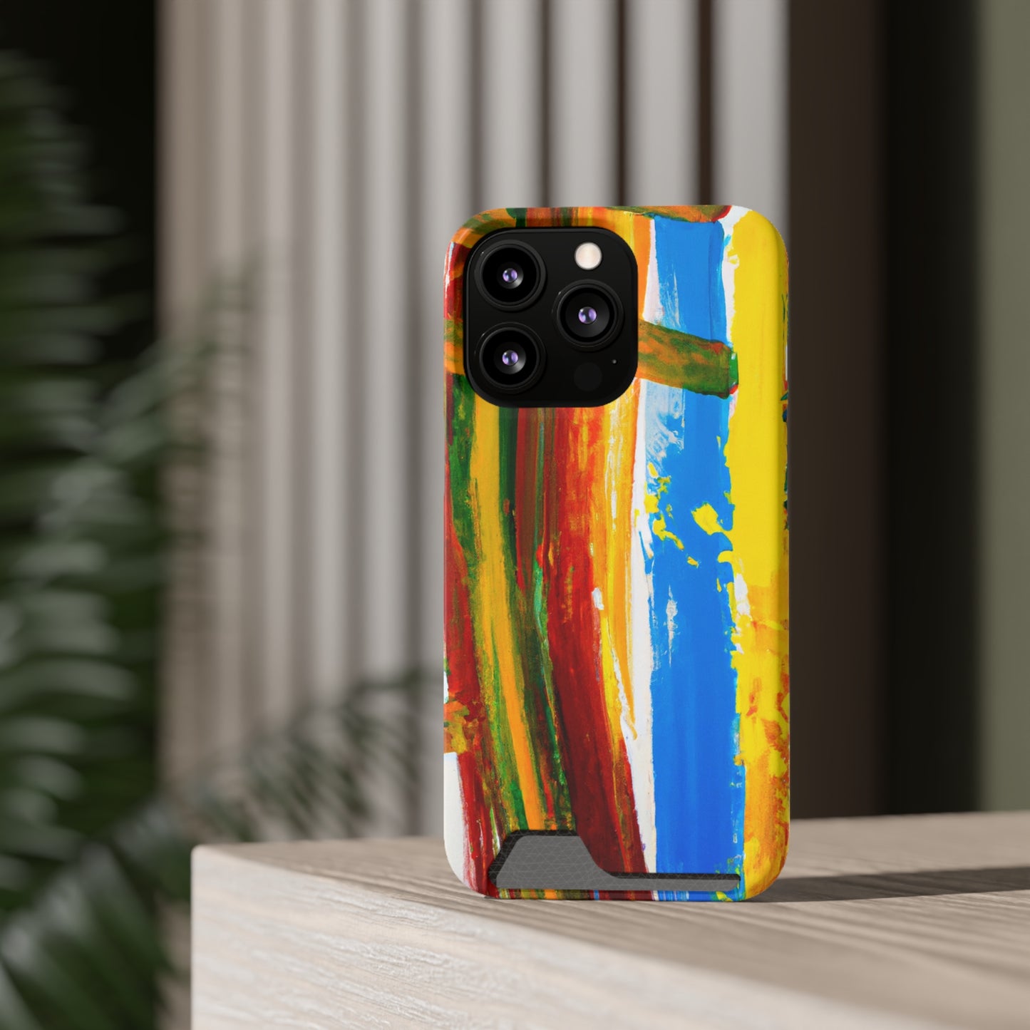 iPhone and Samsung Cases with Card Holder Ft. Abstract Boat