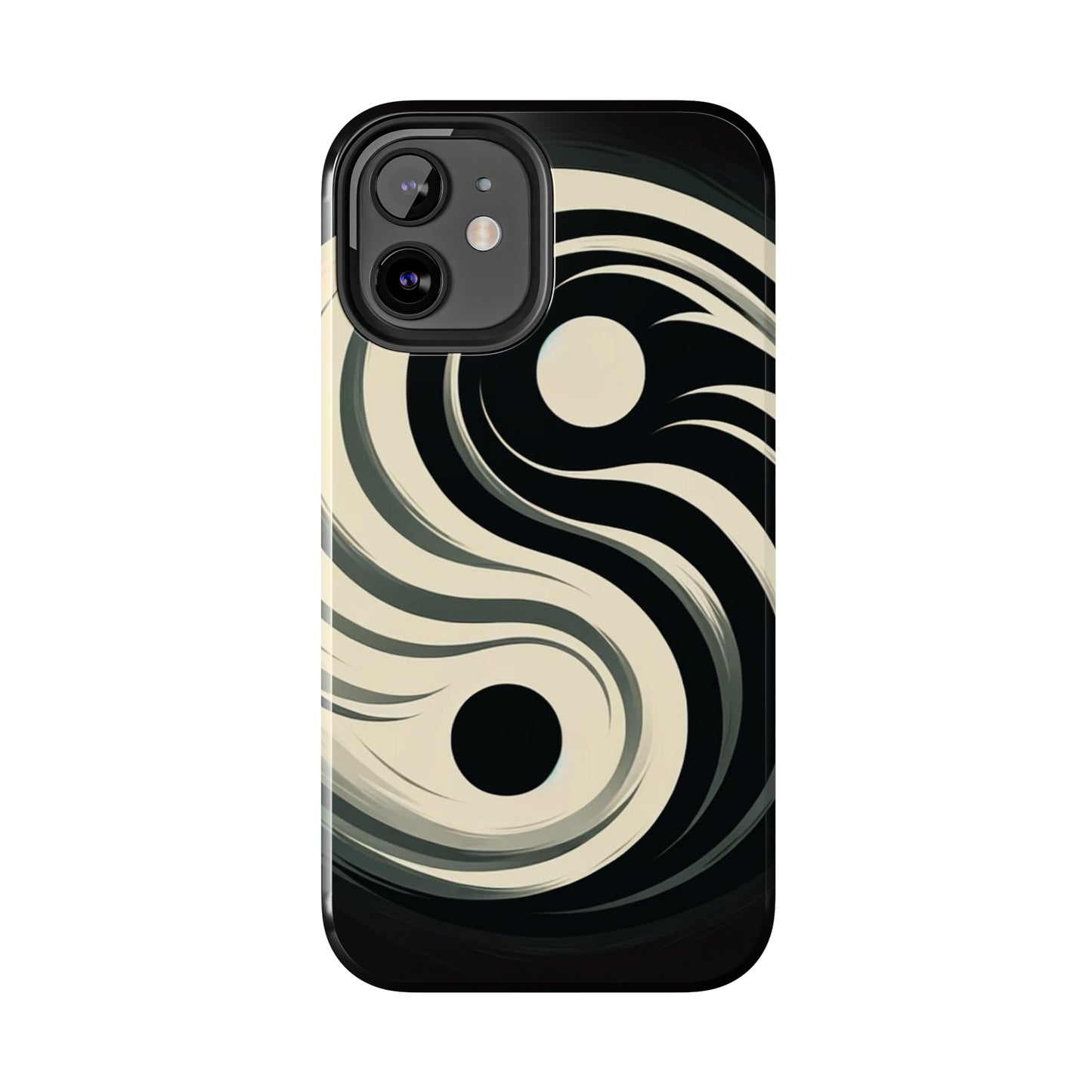 ToughDrop Apple iPhone Case Ft. Monotone Yin Yang