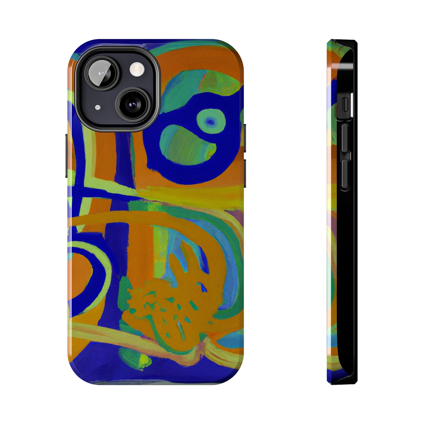 Tough Case-Mate iPhone Case Ft. Blue Orange Curves