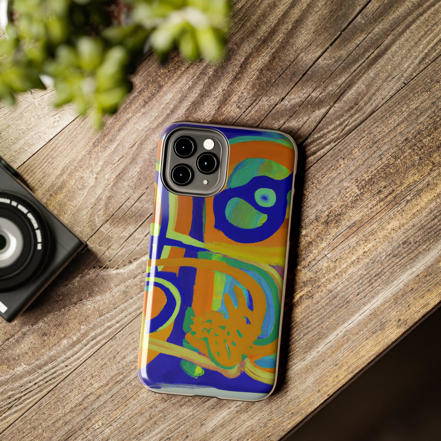 Tough Case-Mate iPhone Case Ft. Blue Orange Curves
