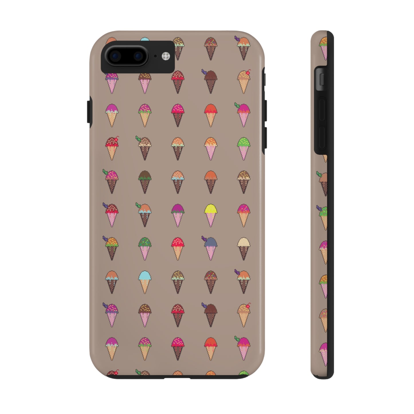 Tough Apple iPhone Case Ft. Pixel Ice Cream Cones