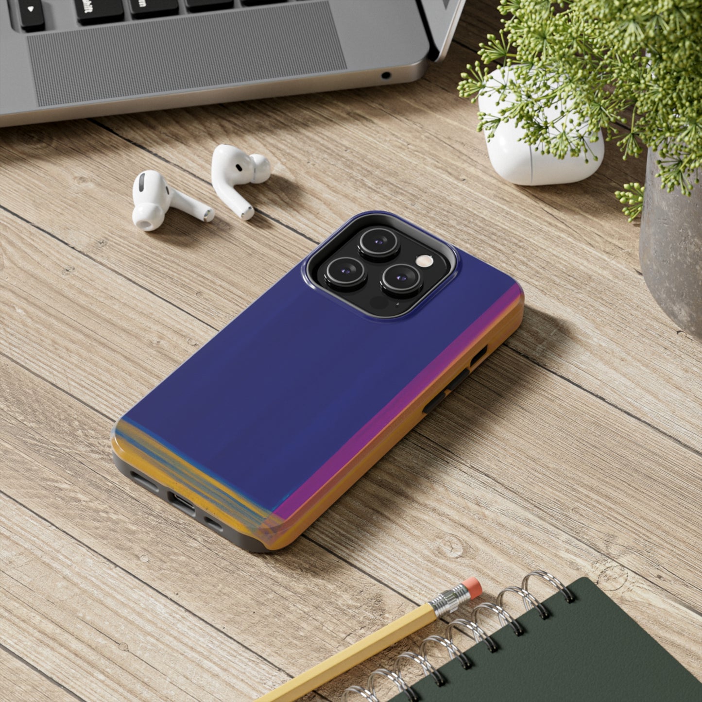 Strong Apple iPhone Case Ft. Minimal Framed Blue