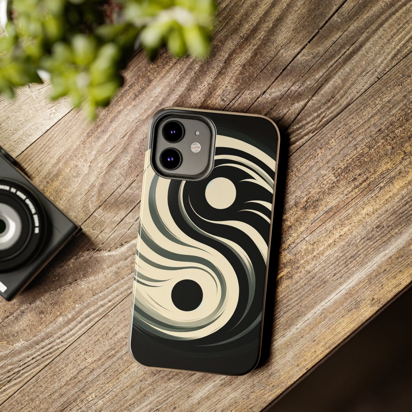 ToughDrop Apple iPhone Case Ft. Monotone Yin Yang