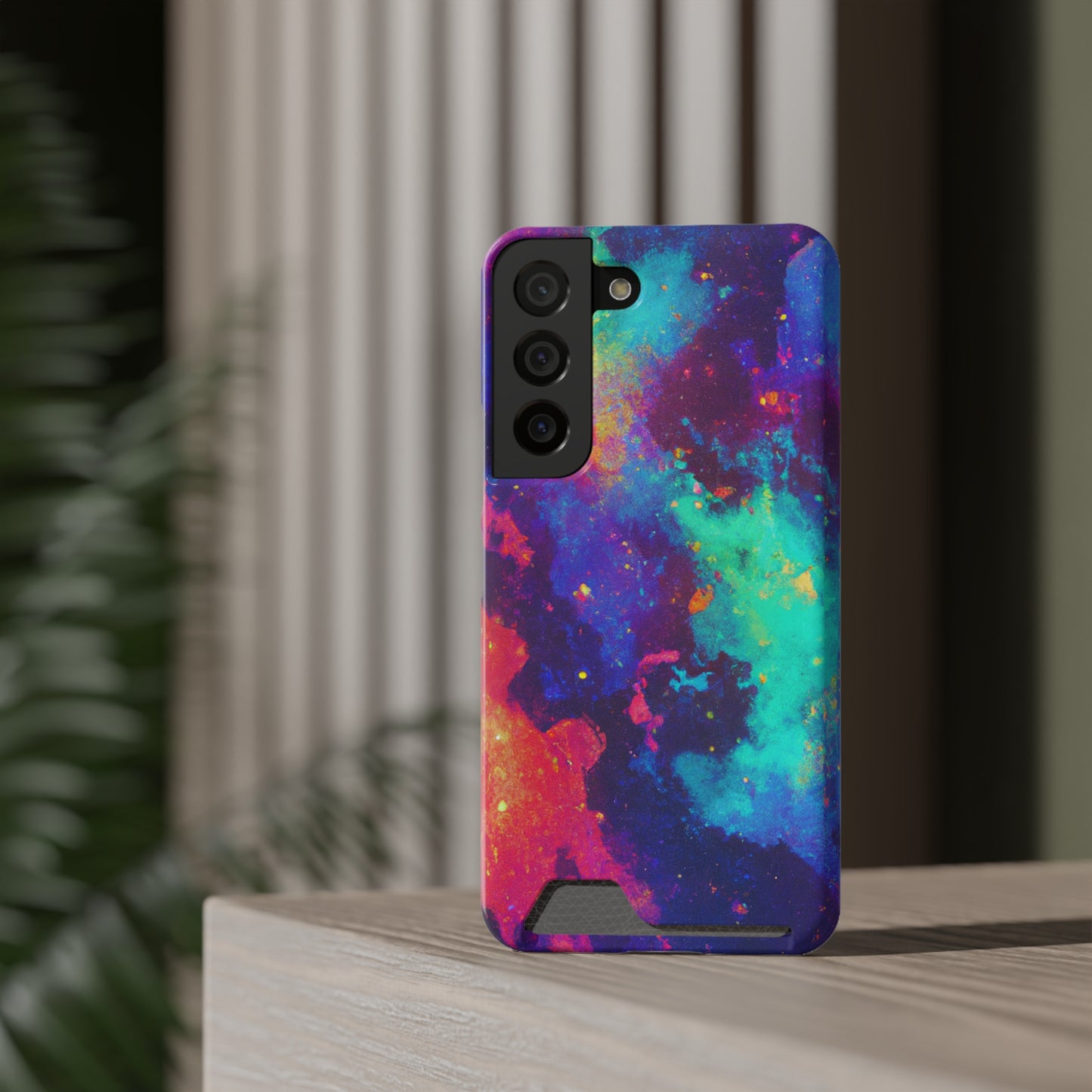 iPhone and Samsung Cases with Card Holder Ft. Abstract Space