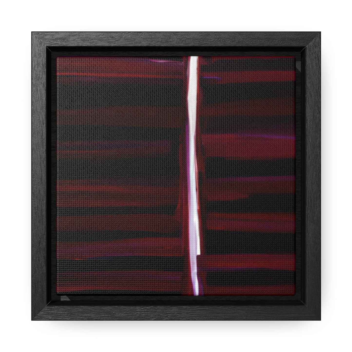 6x6-inch Abstract Framed Canvas: Dark Rift