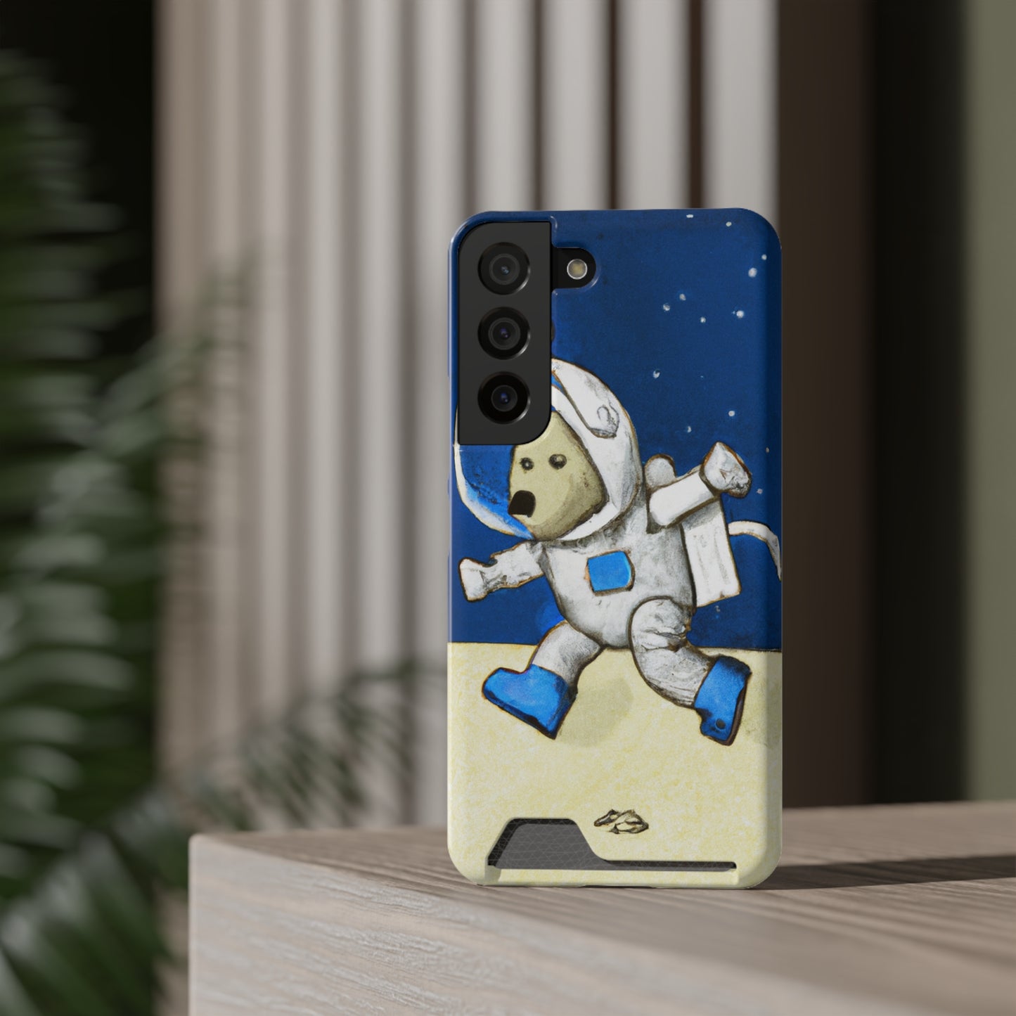 iPhone 13 and Samsung S21, S22 Cases with Card Holder Ft. Moon Doge