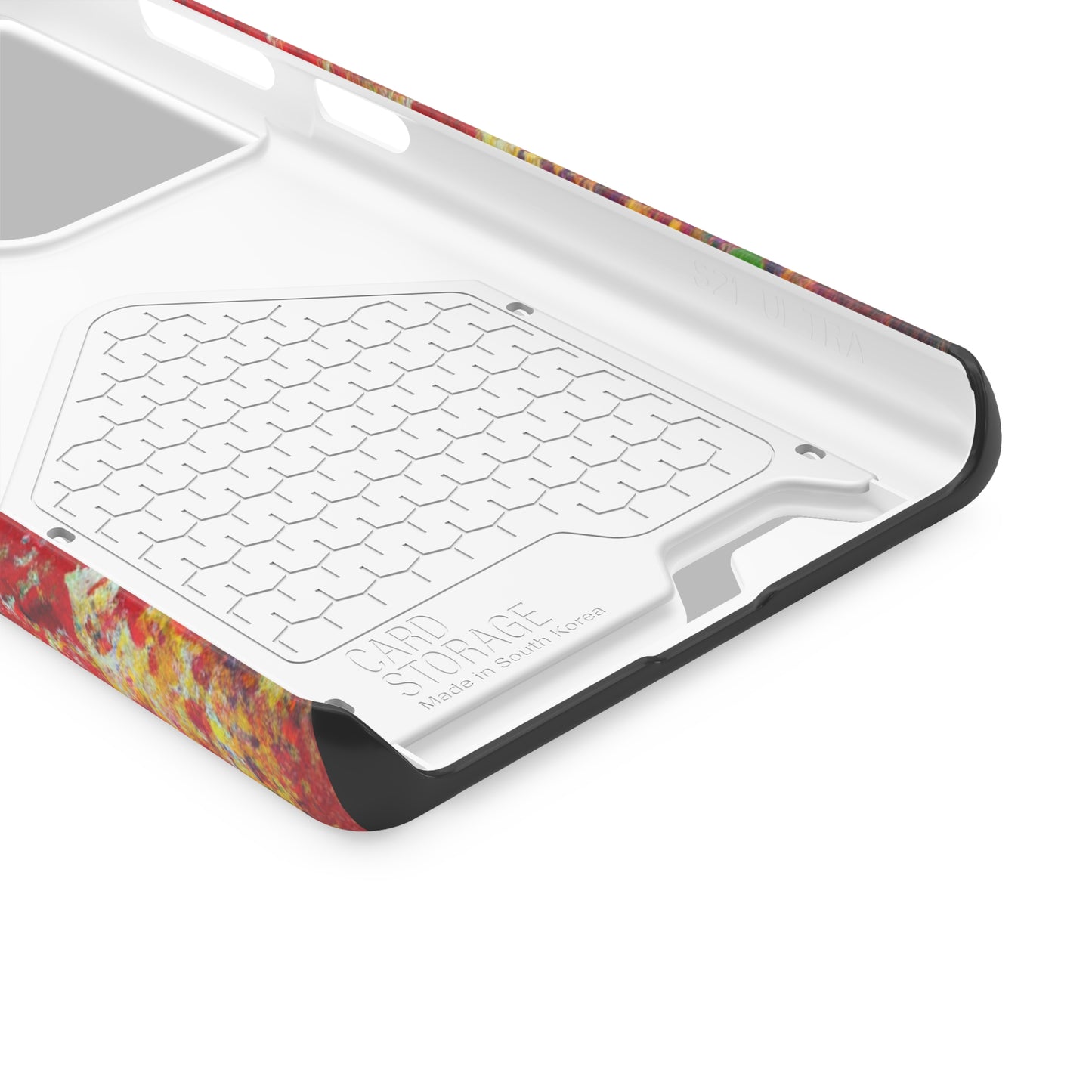 iPhone 13 and Samsung S21, S22 Cases with Card Holder Ft. Detailed Splats