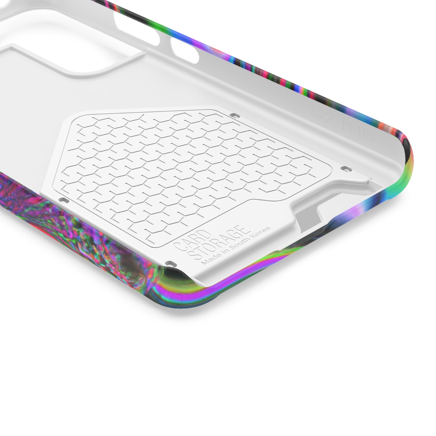 iPhone 13 and Samsung S21, S22 Cases with Card Holder Ft. Abstract Time