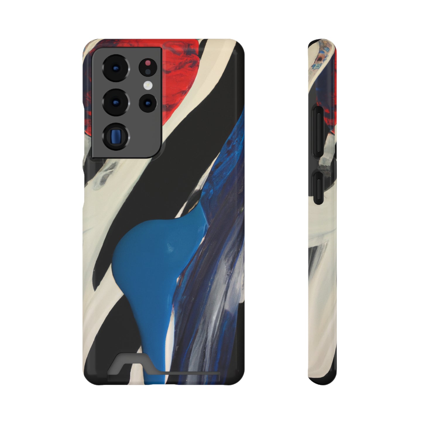 iPhone 13 and Samsung S21, S22 Cases with Card Holder Ft. Inked in Black