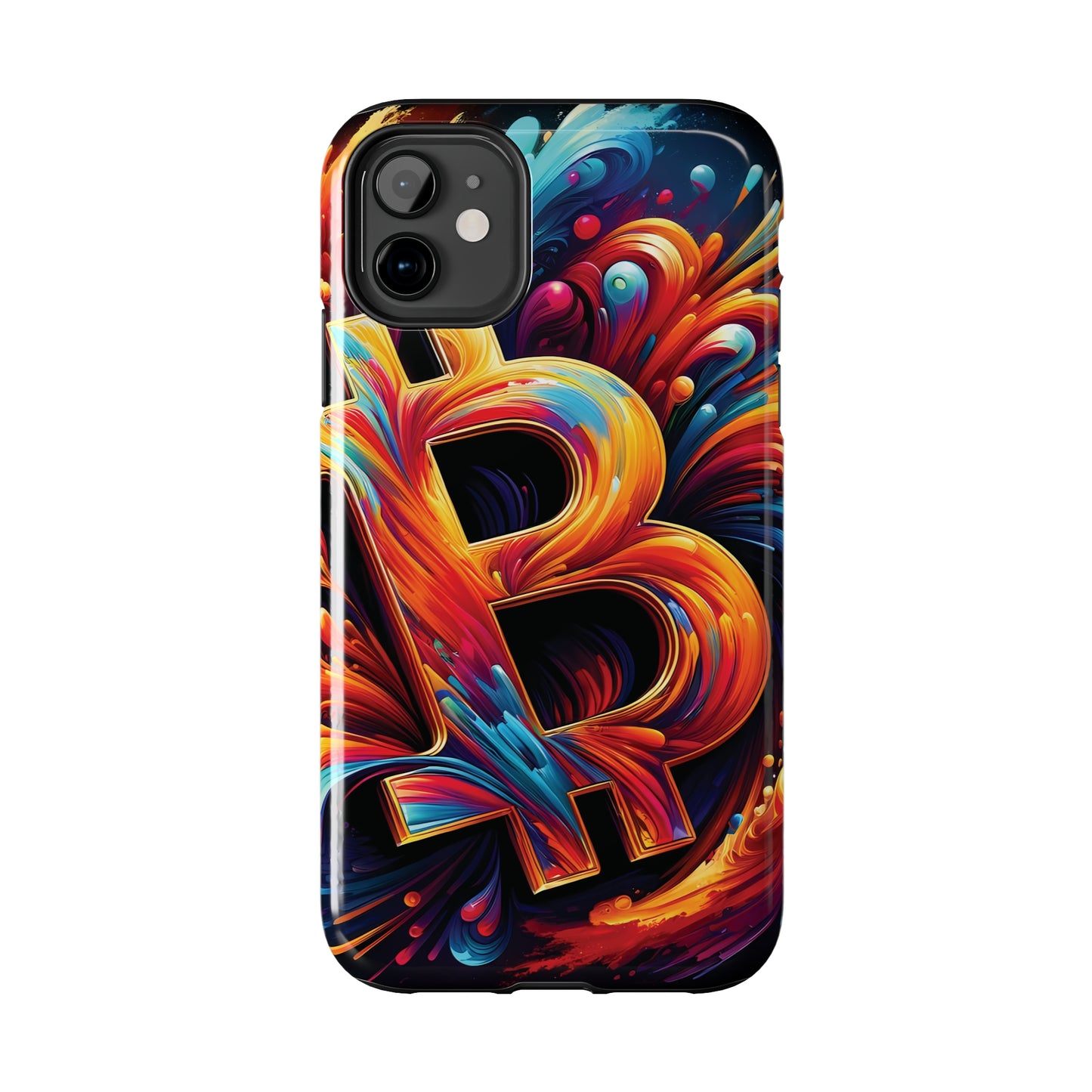 ToughDrop Apple iPhone Case Ft. Bitcoin Symbol Abstract