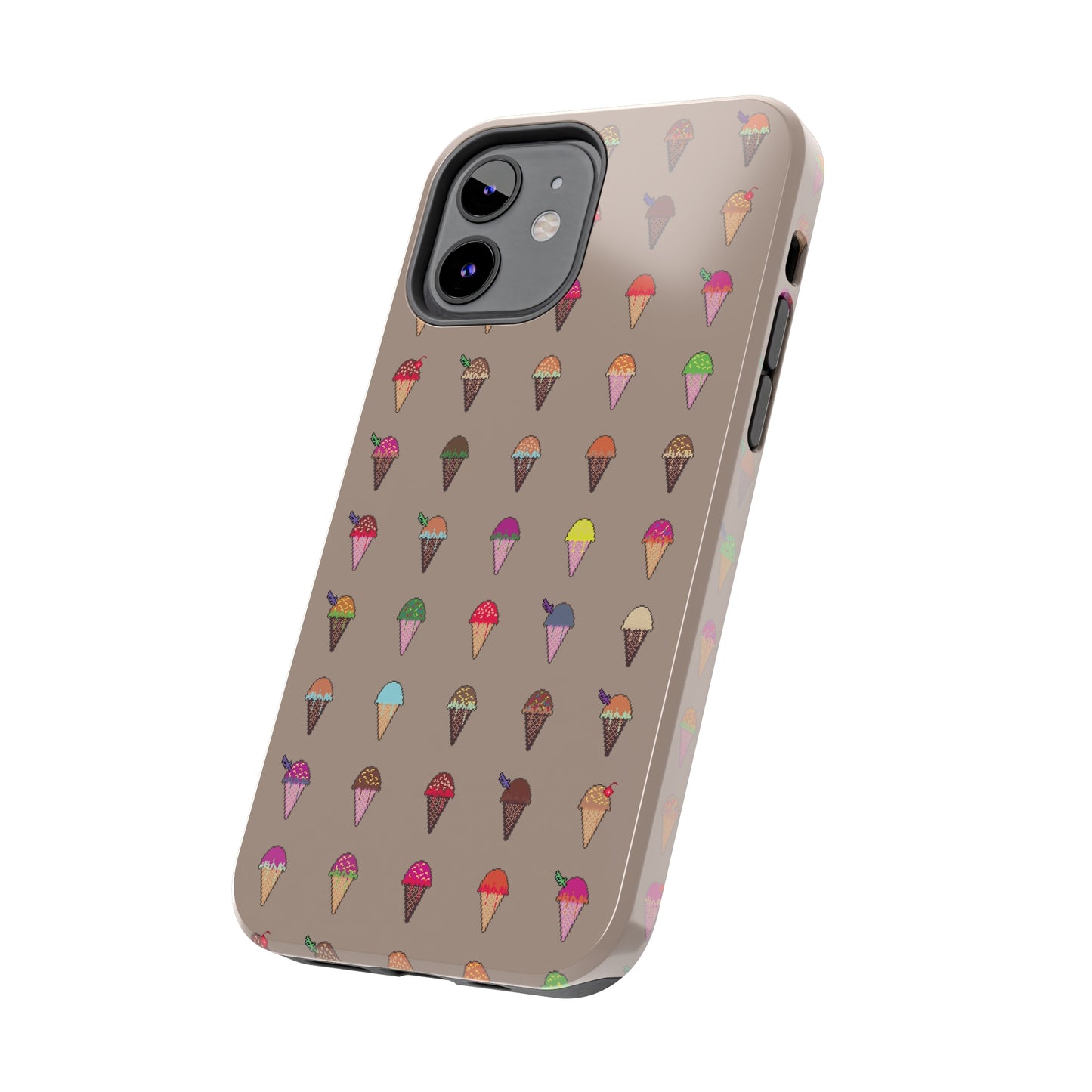 Tough Apple iPhone Case Ft. Pixel Ice Cream Cones