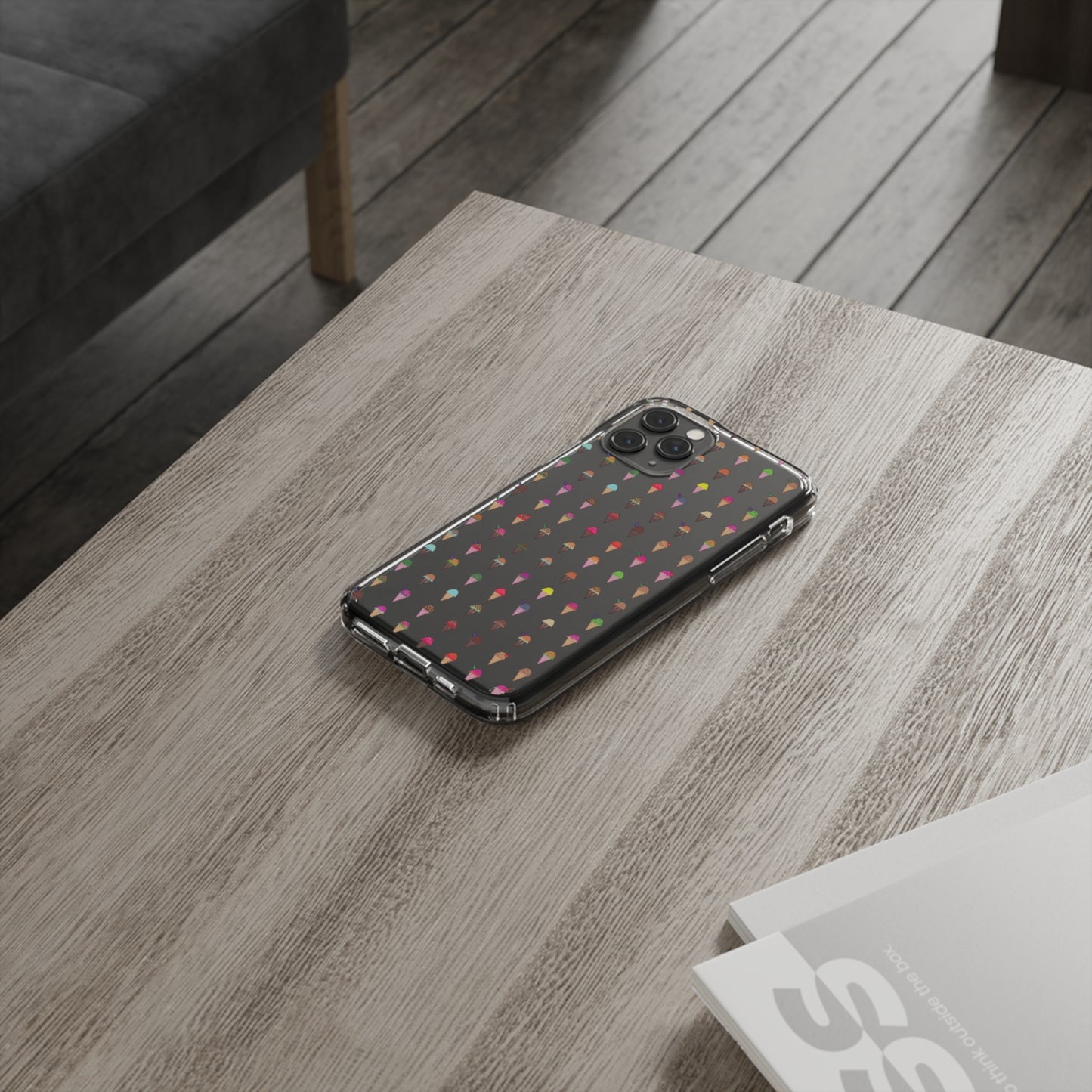 Clear Hard Case for iPhone 1-14 and Samsung S21-S22, Featuring Pixel Cones