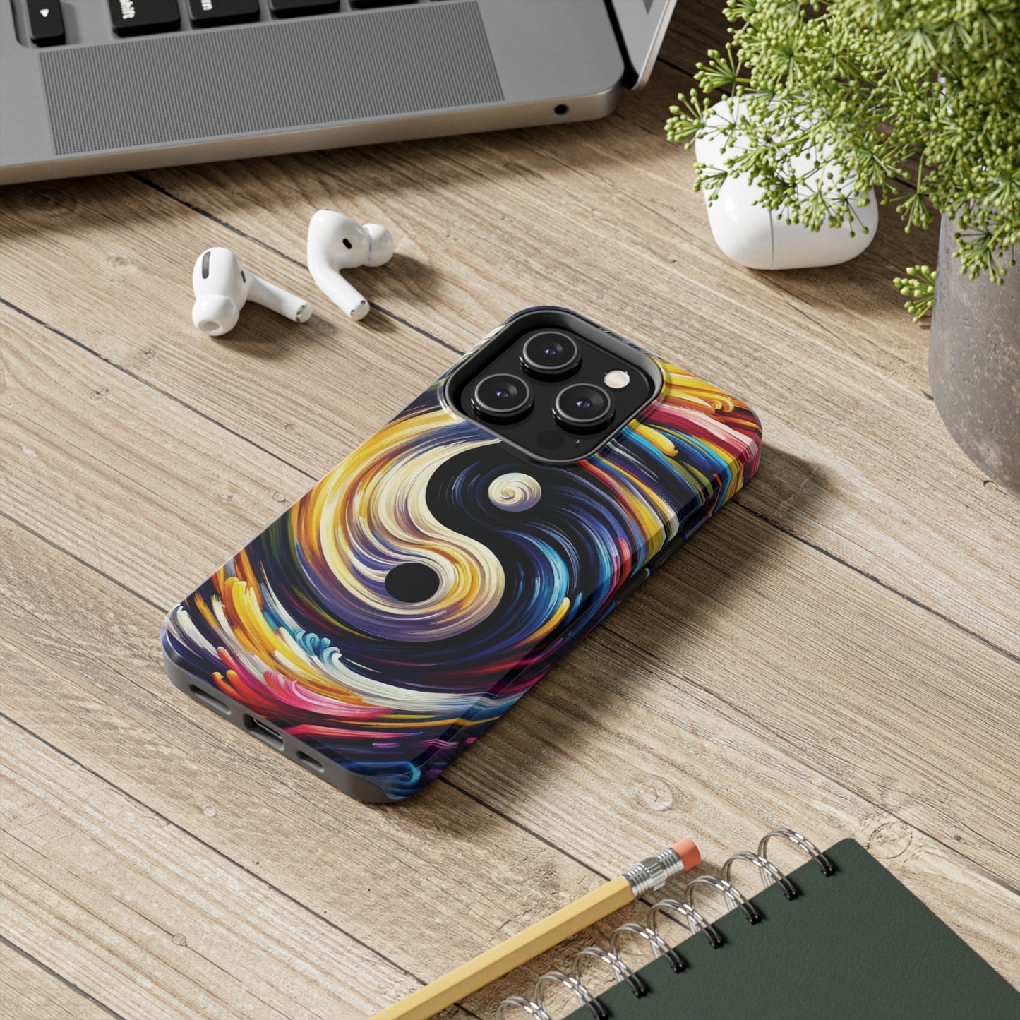 ToughDrop Apple iPhone Case Ft. Abstract Yin Yang