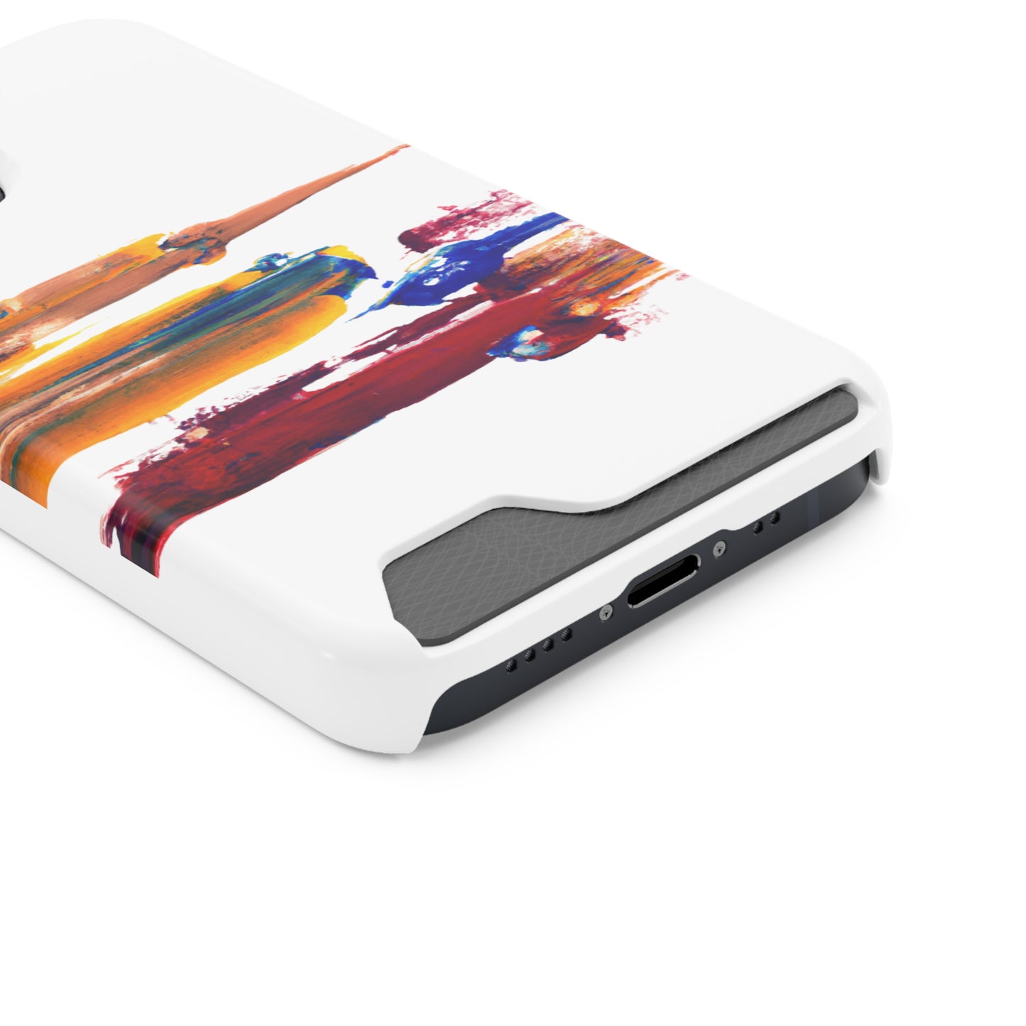 iPhone 13 and Samsung S21, S22 Cases with Card Holder Ft. Simple Strokes